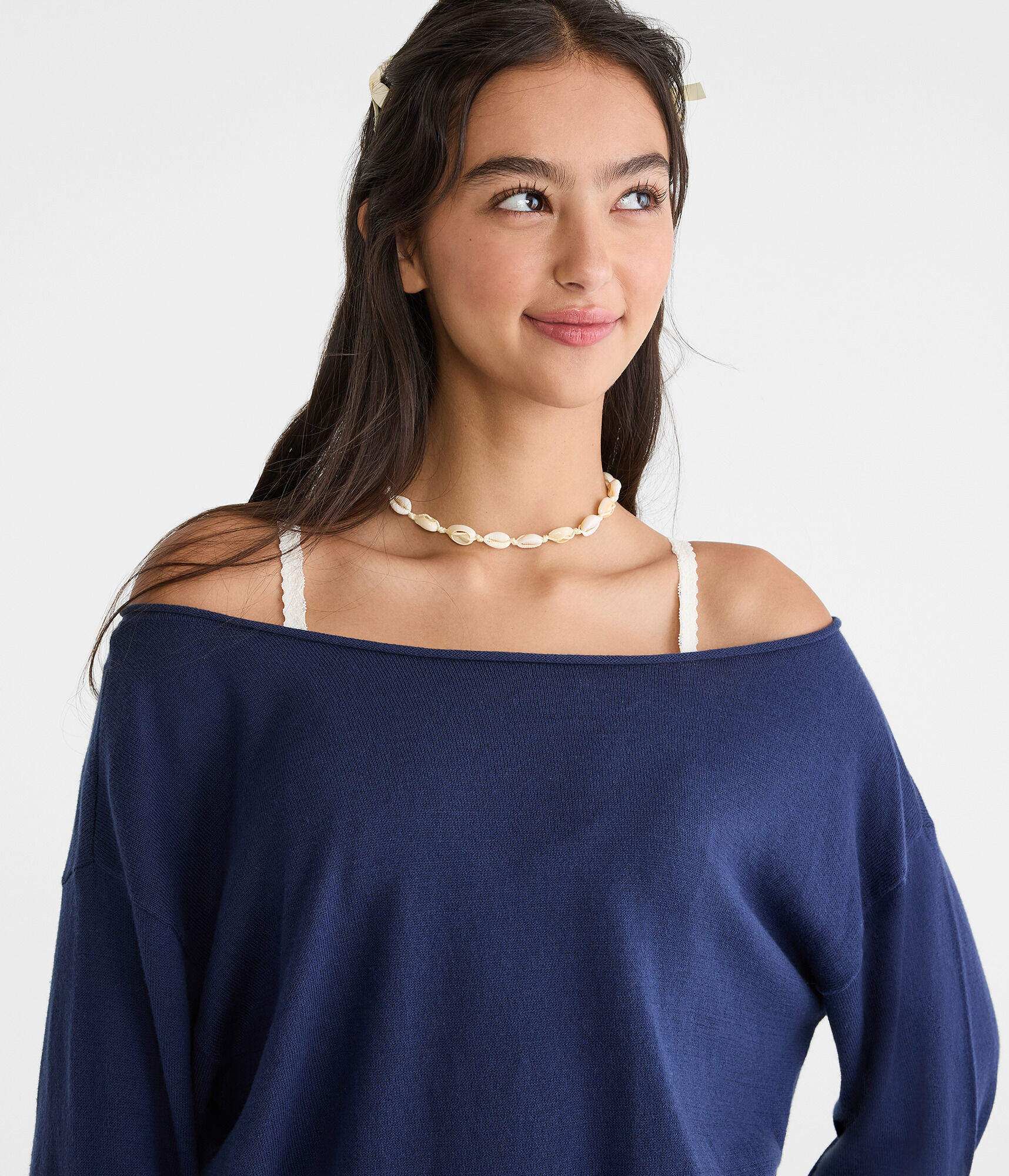 Slouchy Off-The-Shoulder Sweater