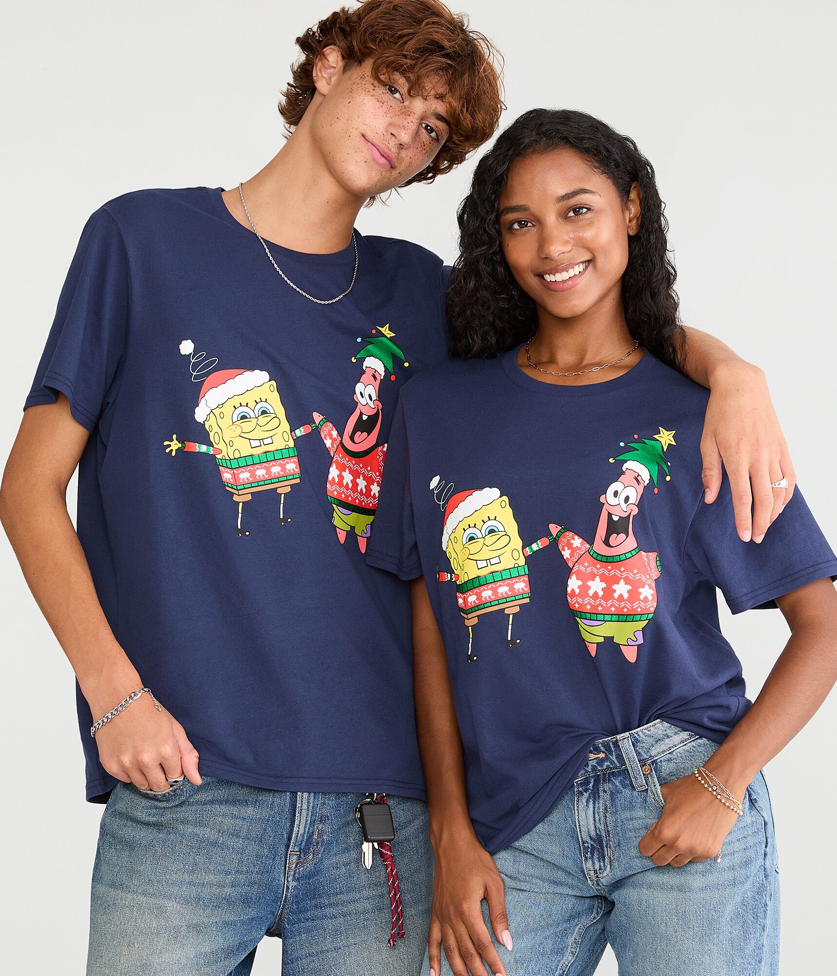 SpongeBob x Aero Christmas Sweaters Relaxed Graphic Tee