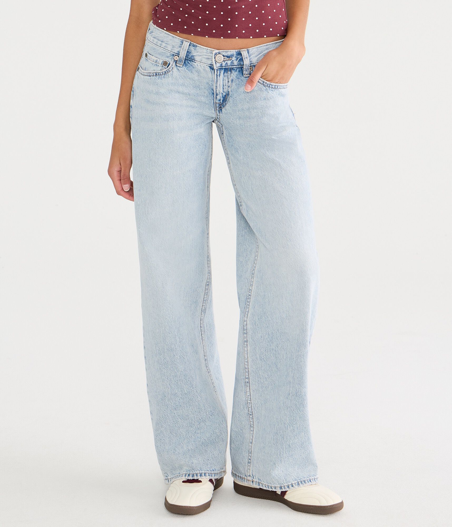 Super Low-Rise Baggy Wide Leg Jean