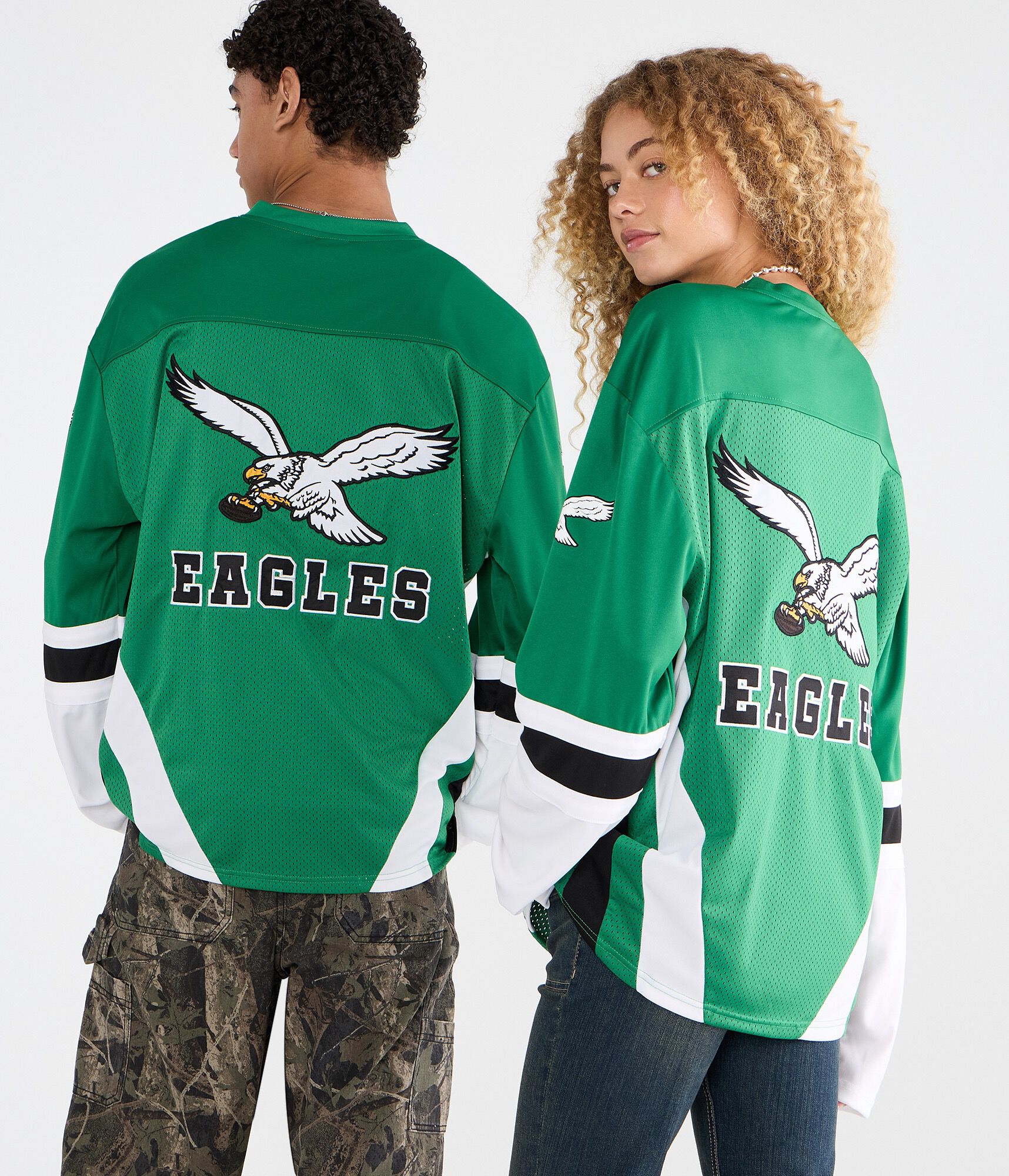 Long Sleeve Philadelphia Eagles Mesh Top