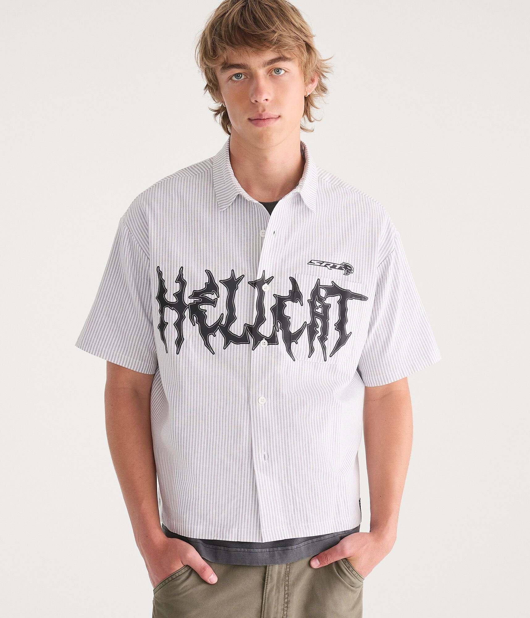 Dodge SRT Hellcat Striped Boxy Shirt