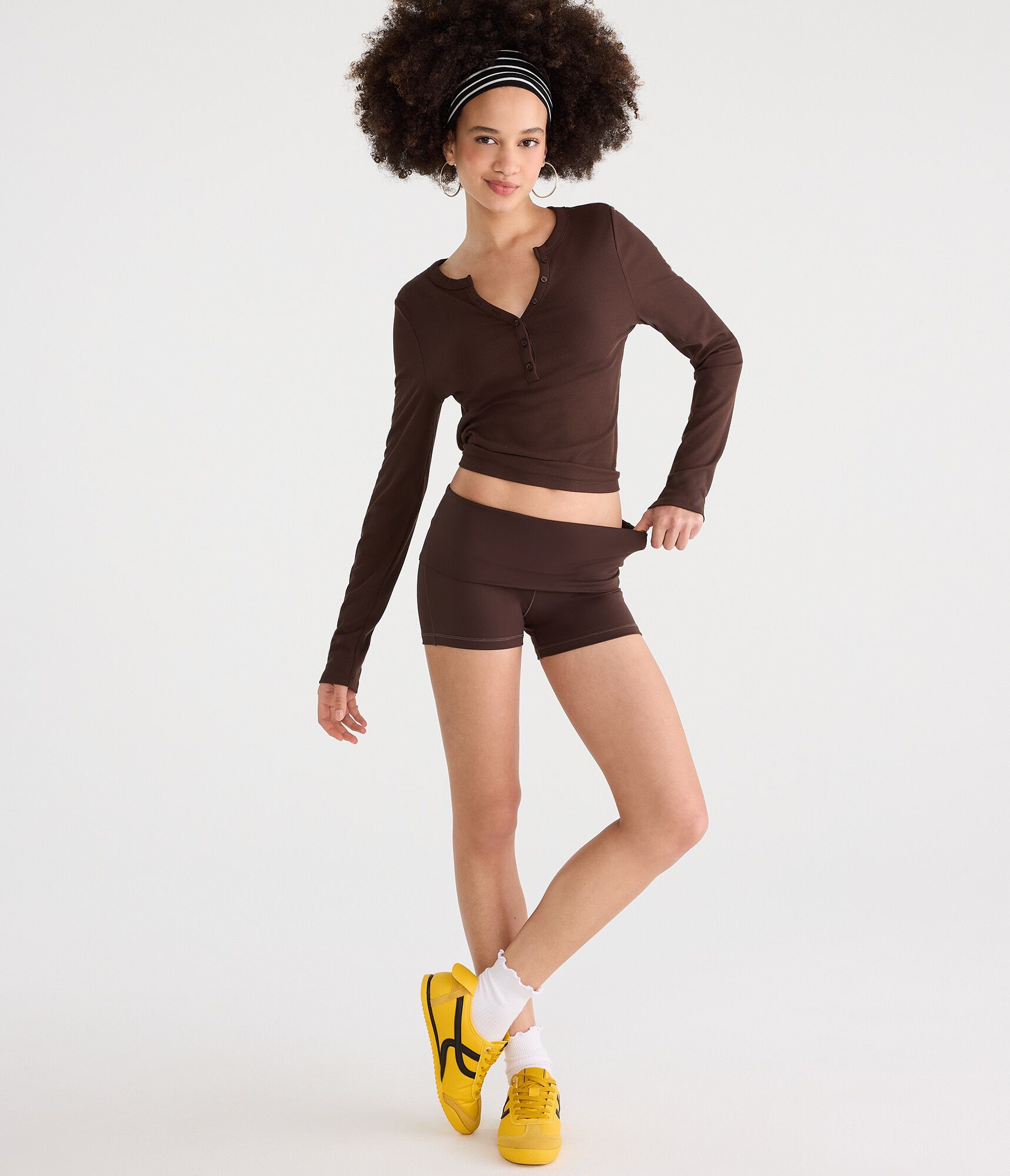 Buttery Soft Fold-Over Booty Shorts