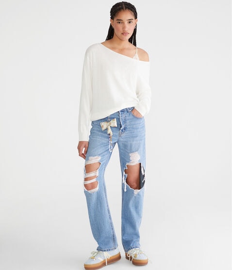 Slouchy Slash-Neck Sweater Slouchy Slash-Neck Sweater