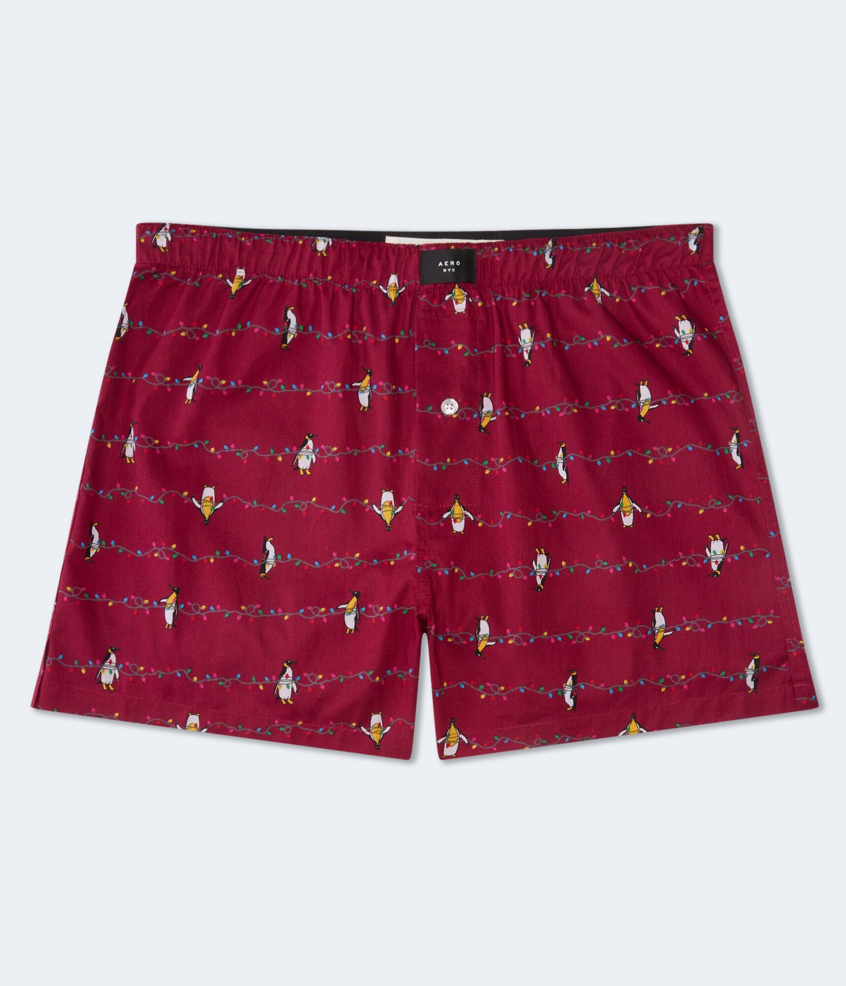 Penguin Lights 4" Woven Boxers
