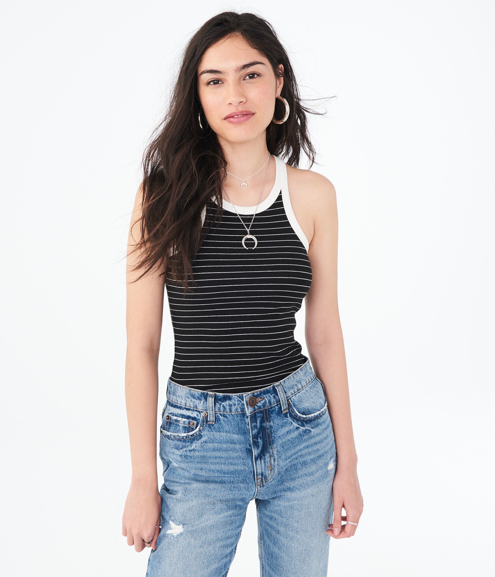 Feeder Stripe High-Neck Tank