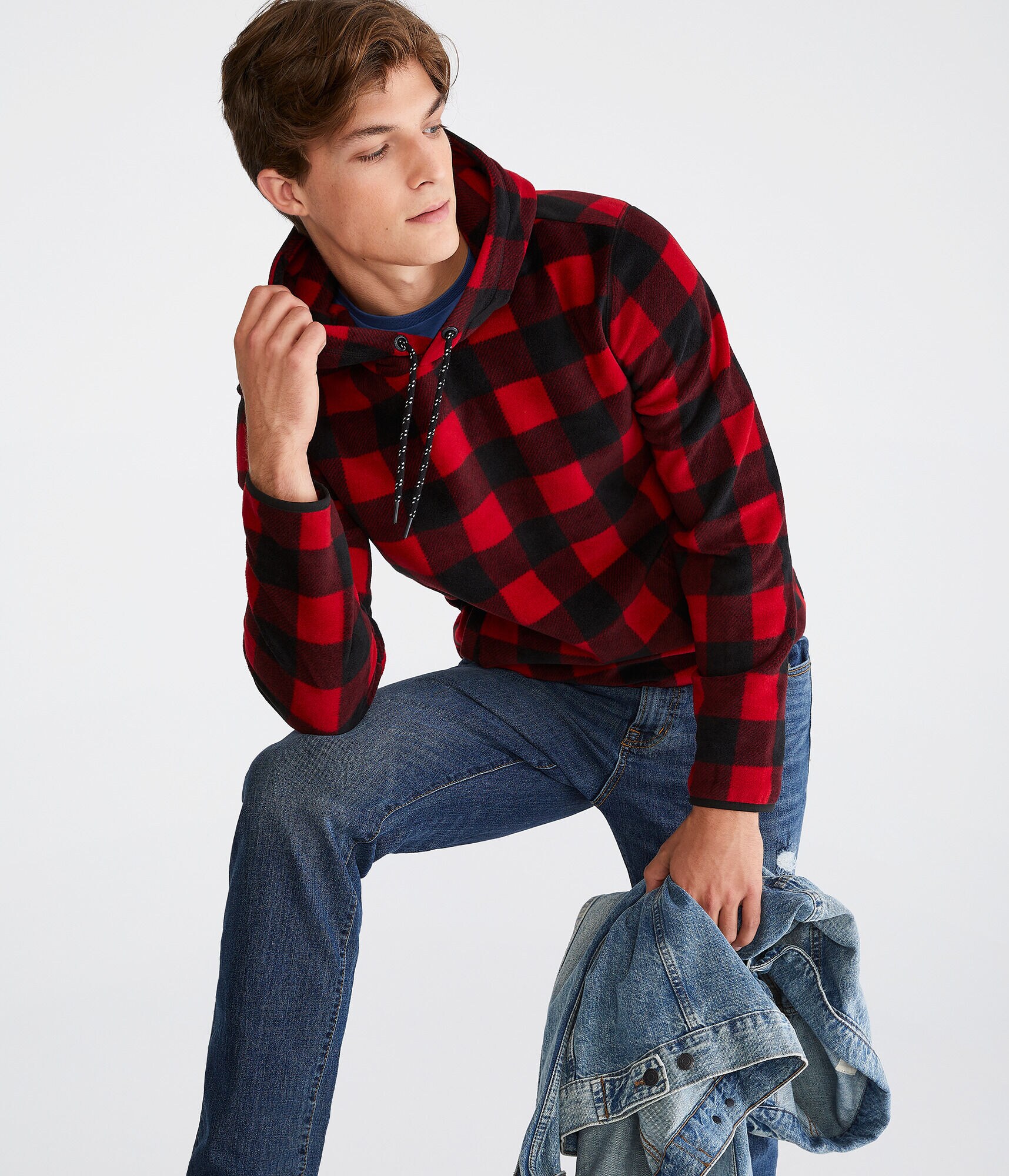 Alpine Buffalo Plaid Pullover Hoodie