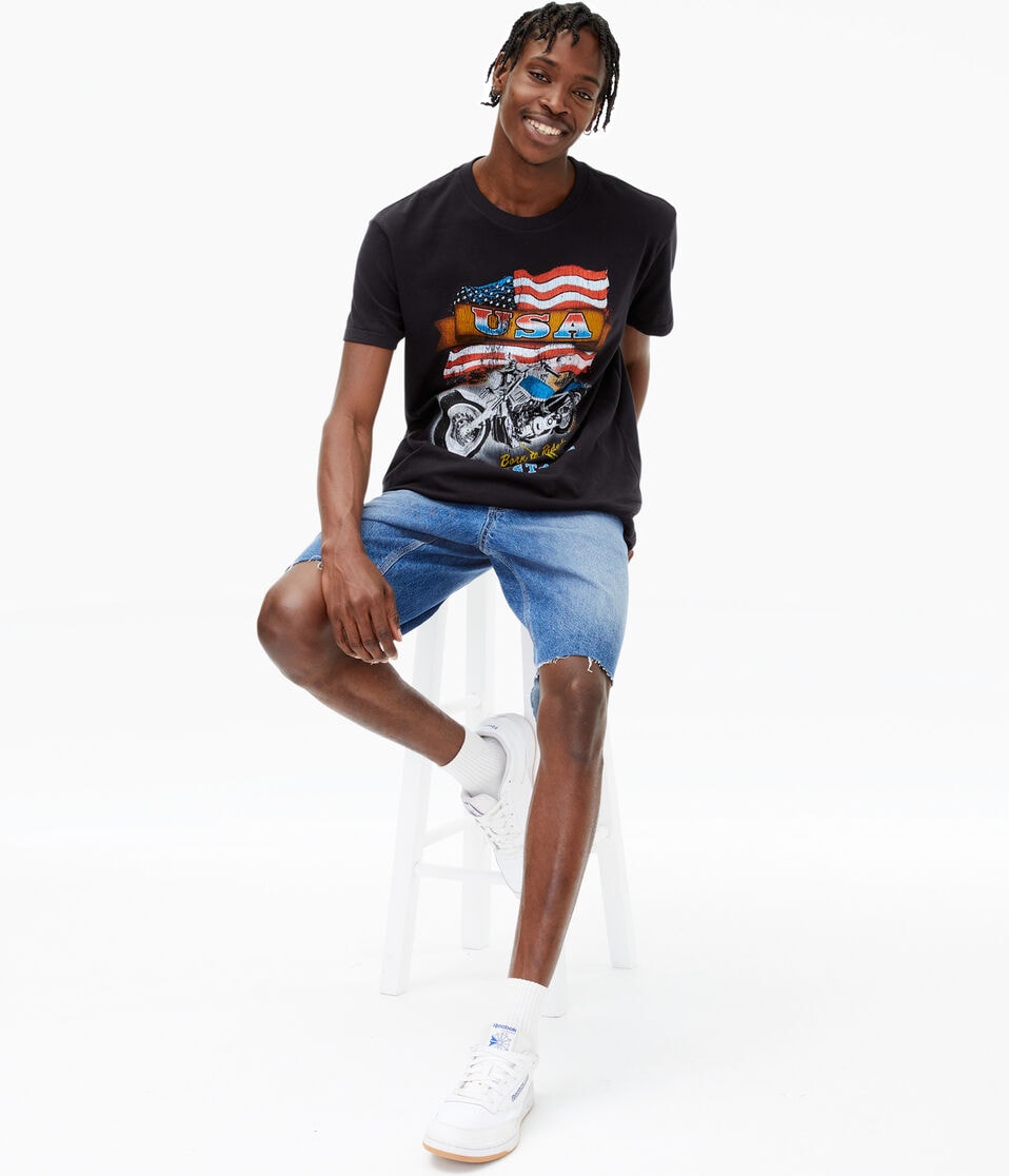 Aero Motorcycle Flag Graphic Tee