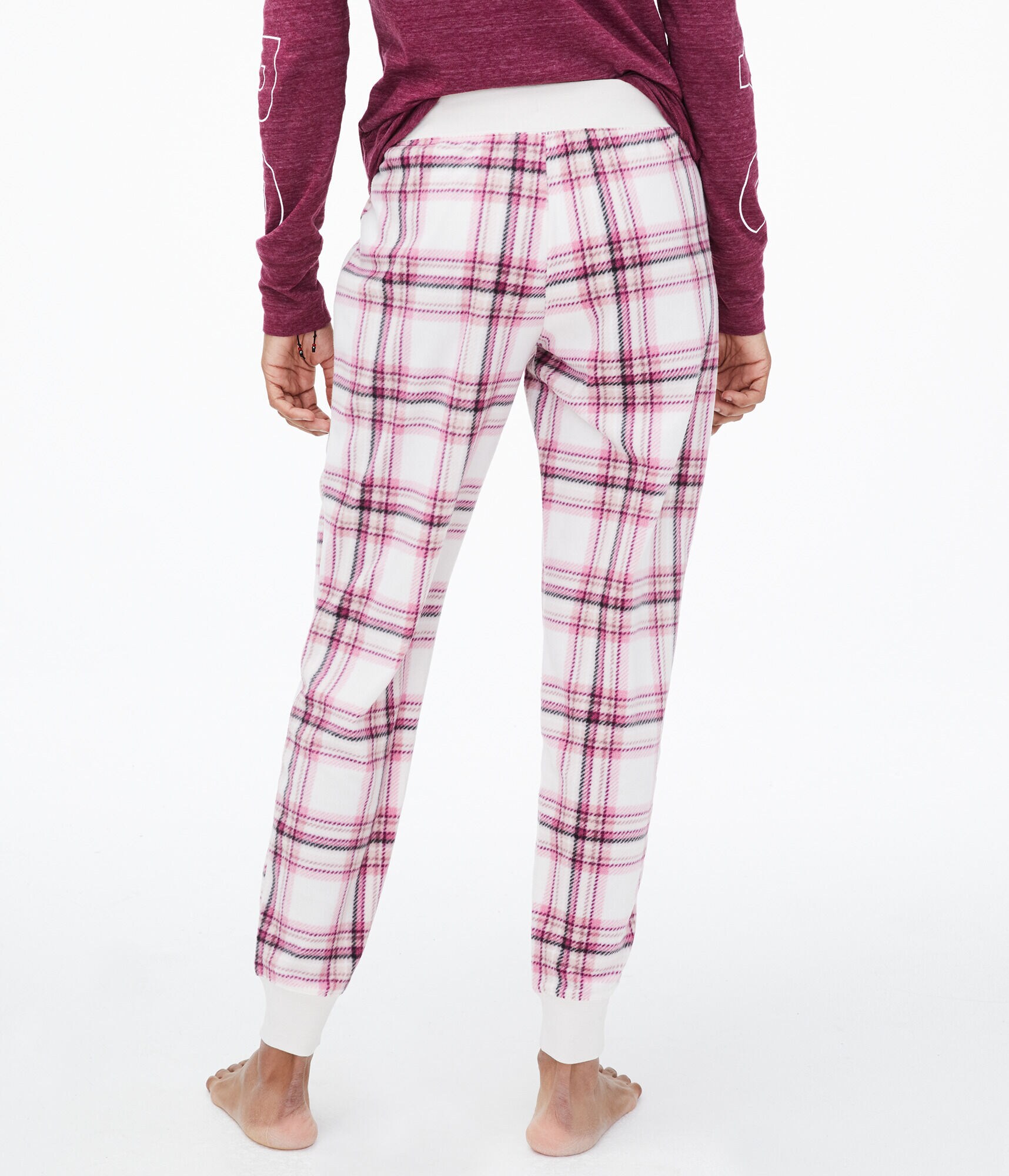 Plaid Polyfleece Joggers