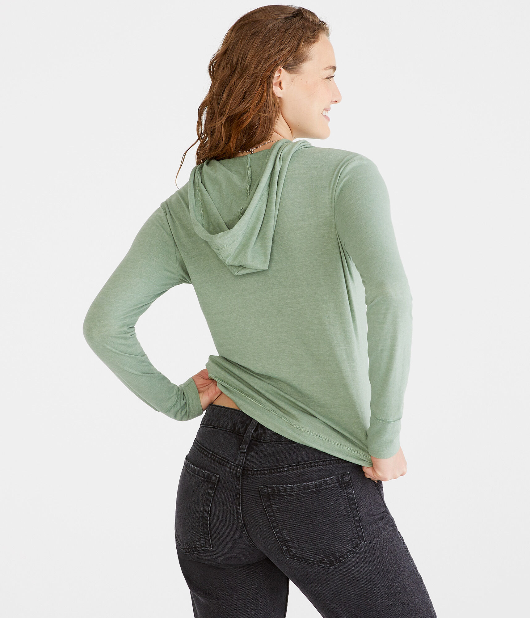 Long Sleeve Aeropostale 87 Hooded Graphic Tee