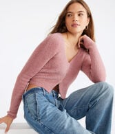 Bella Cropped Eyelash Cardigan