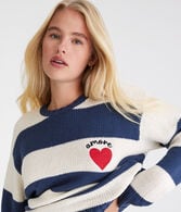 Amore Striped Crew Sweater