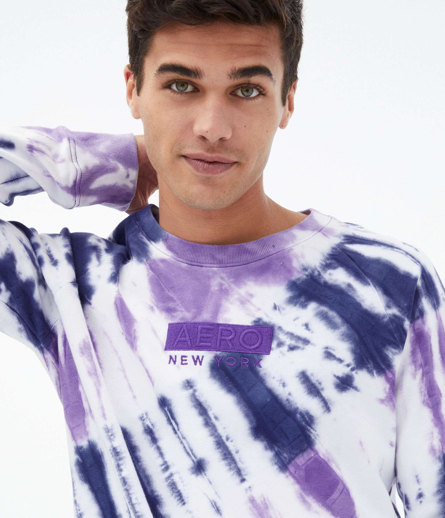 Aero Box Logo Tie-Dye Crew Sweatshirt