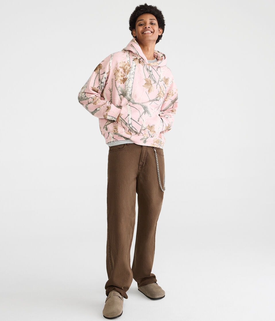 Cloud Soft Forest Camo Boxy Pullover Hoodie