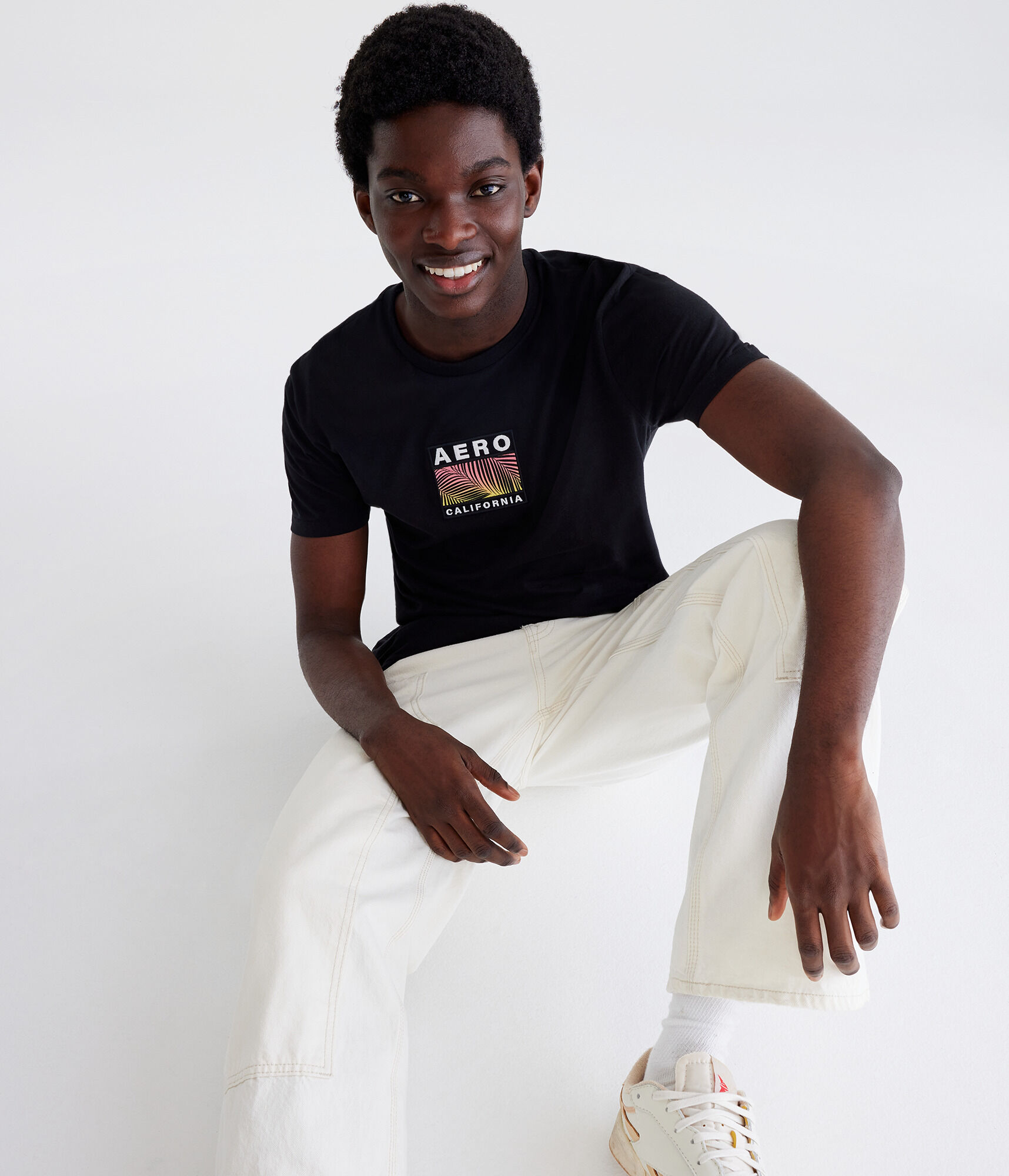 Aero Palms Box Logo Appliqu&eacute; Graphic Tee