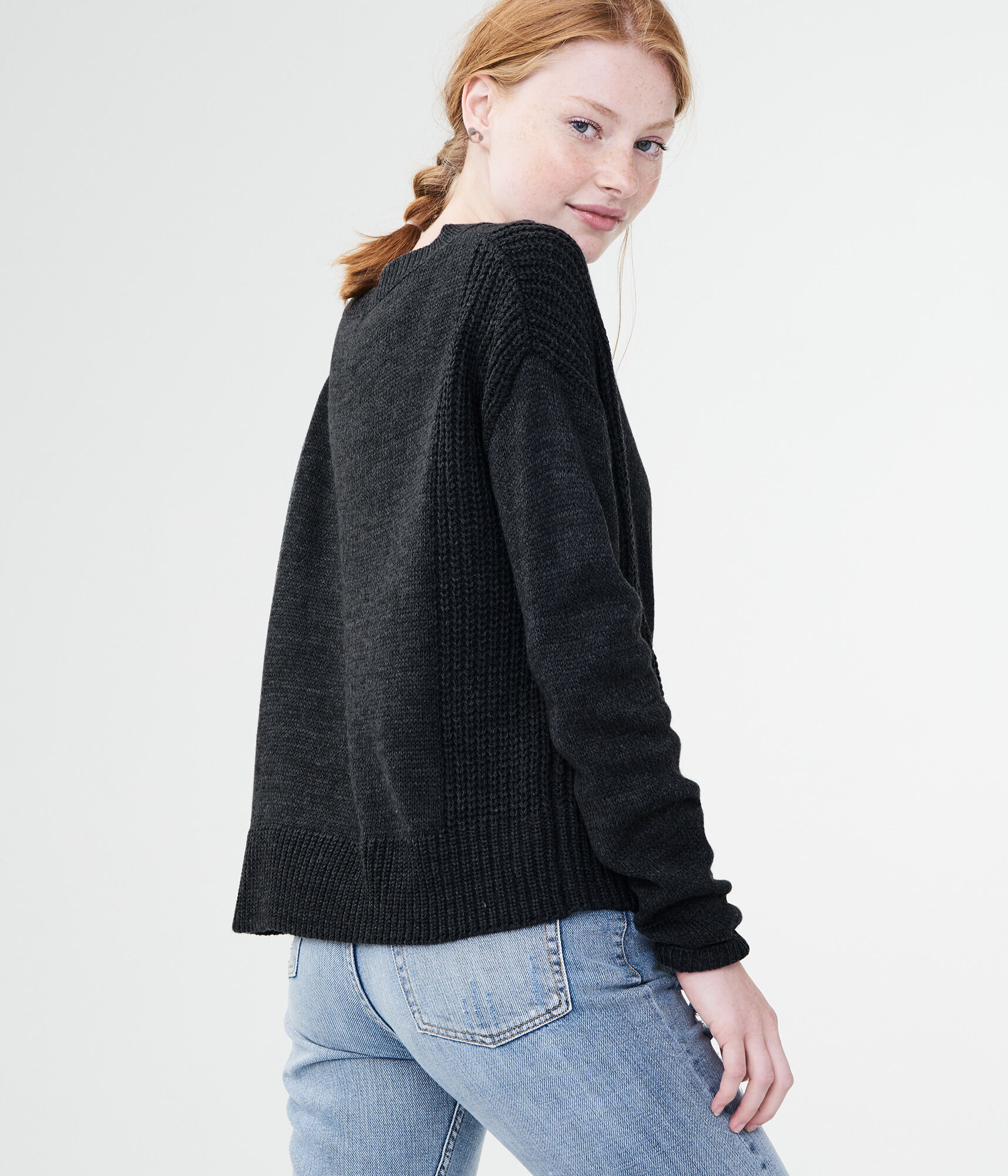 Mixed Pointelle Sweater
