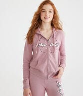 Aeropostale Script Circle Full-Zip Hoodie