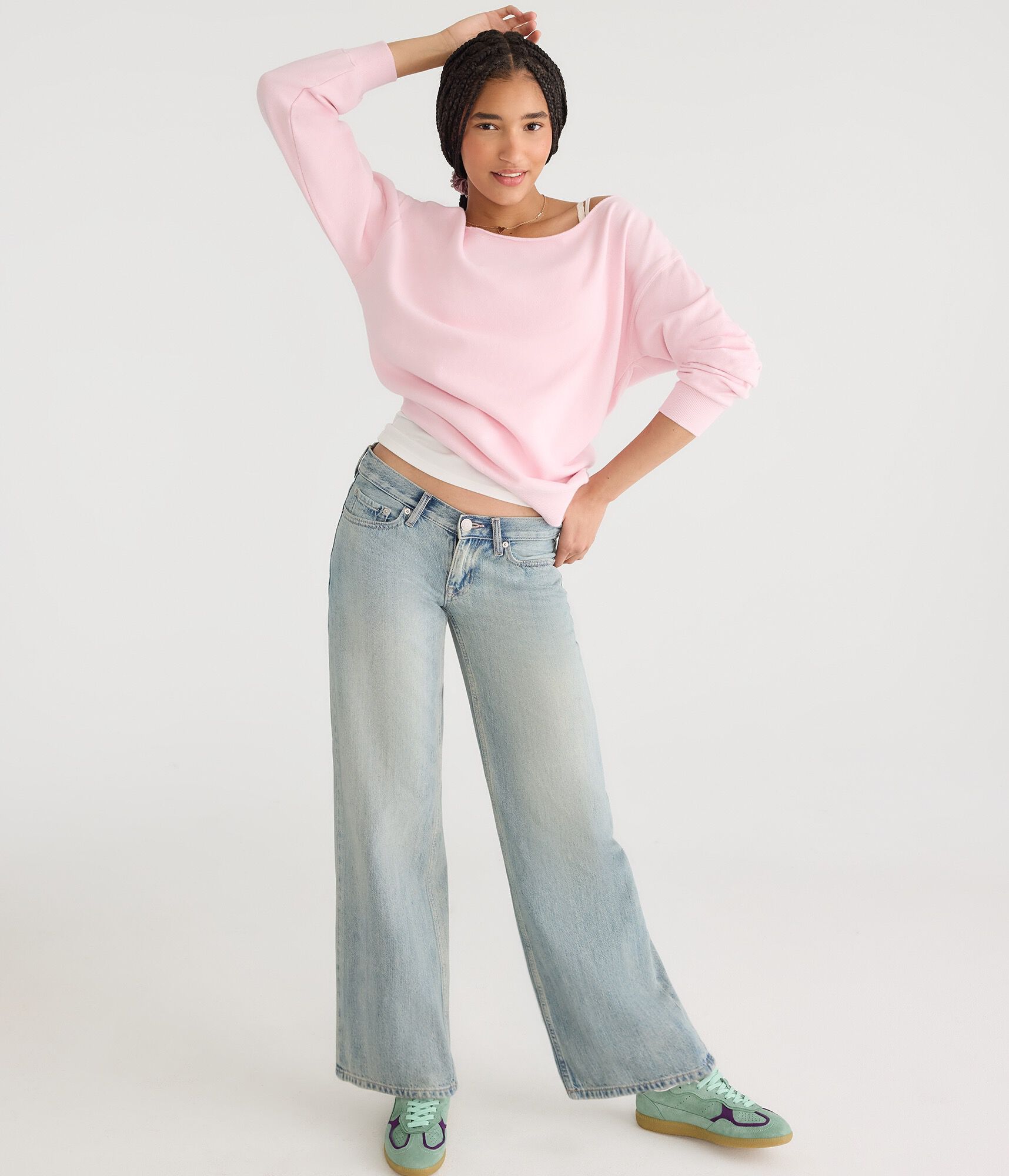 Cloud Soft Oversized Off-The-Shoulder Sweatshirt