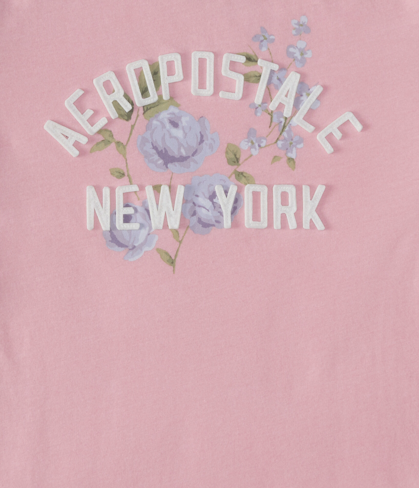 Aeropostale Arch Floral Appliqu&eacute; Graphic Tee