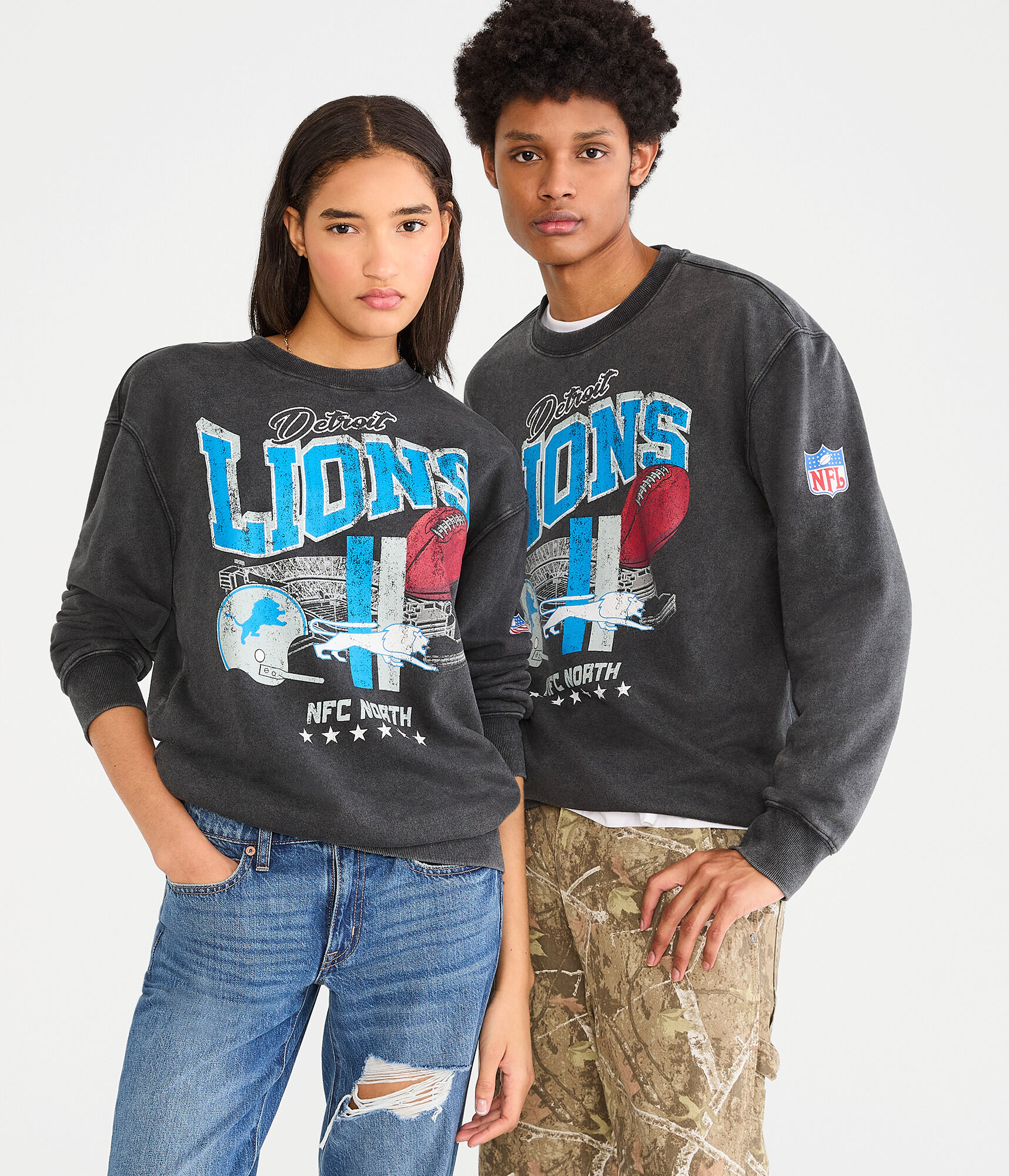 Detroit Lions Stadium Crew Sweatshirt