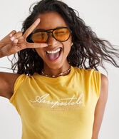 Aeropostale Script Foil Graphic Tee