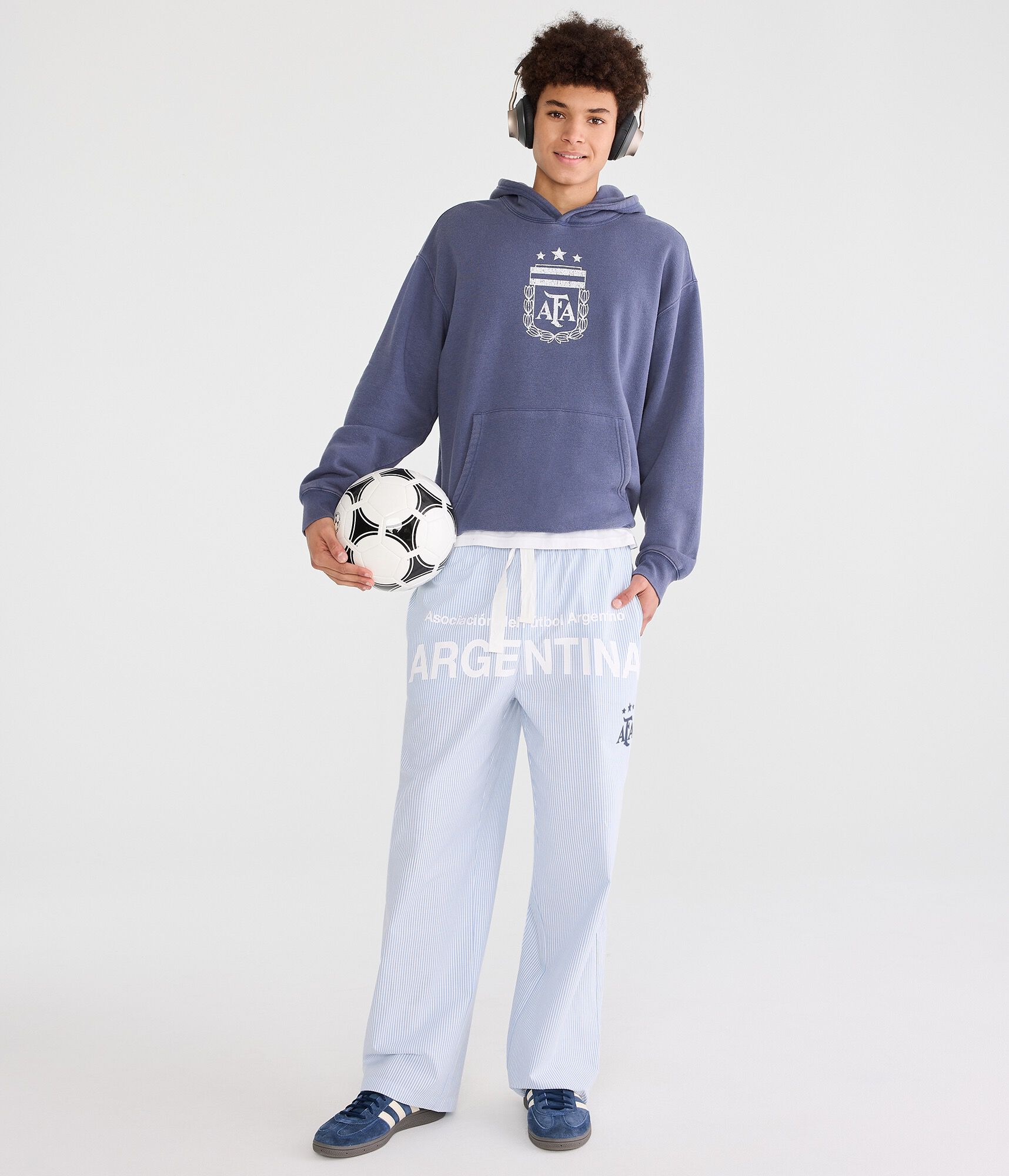 Argentina Football Striped Lounge Pants