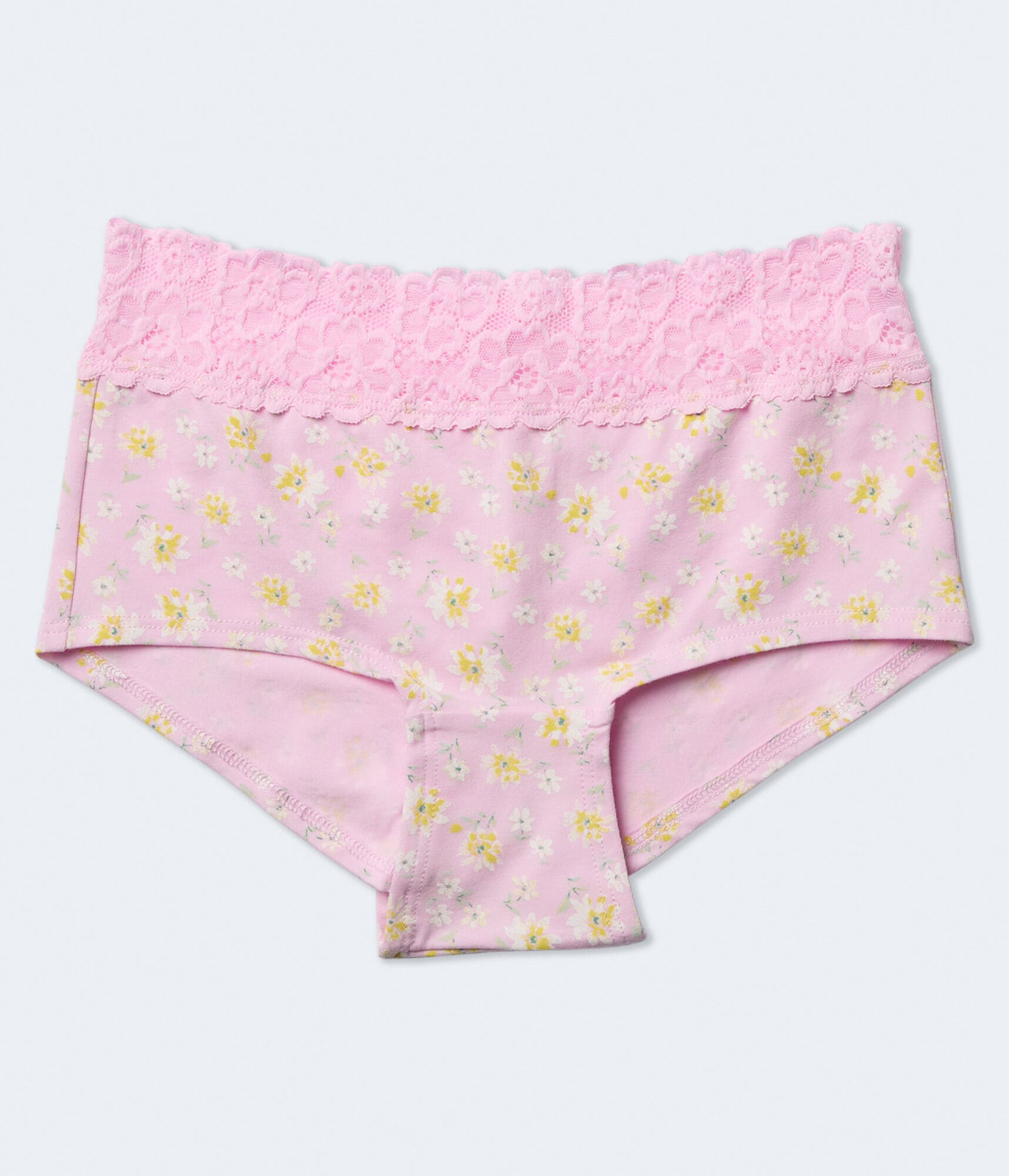 Floral Lace-Trim Boyshort