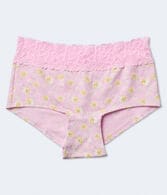 Floral Lace-Trim Boyshort
