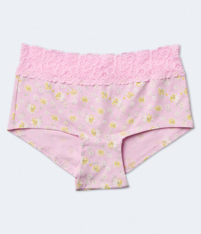 Floral Lace-Trim Boyshort