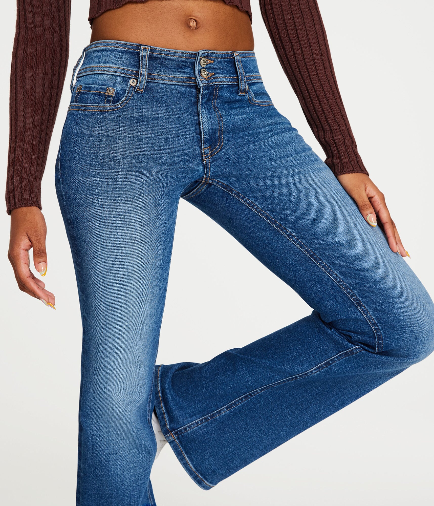 Low-Rise Flare Soft Flex Jean