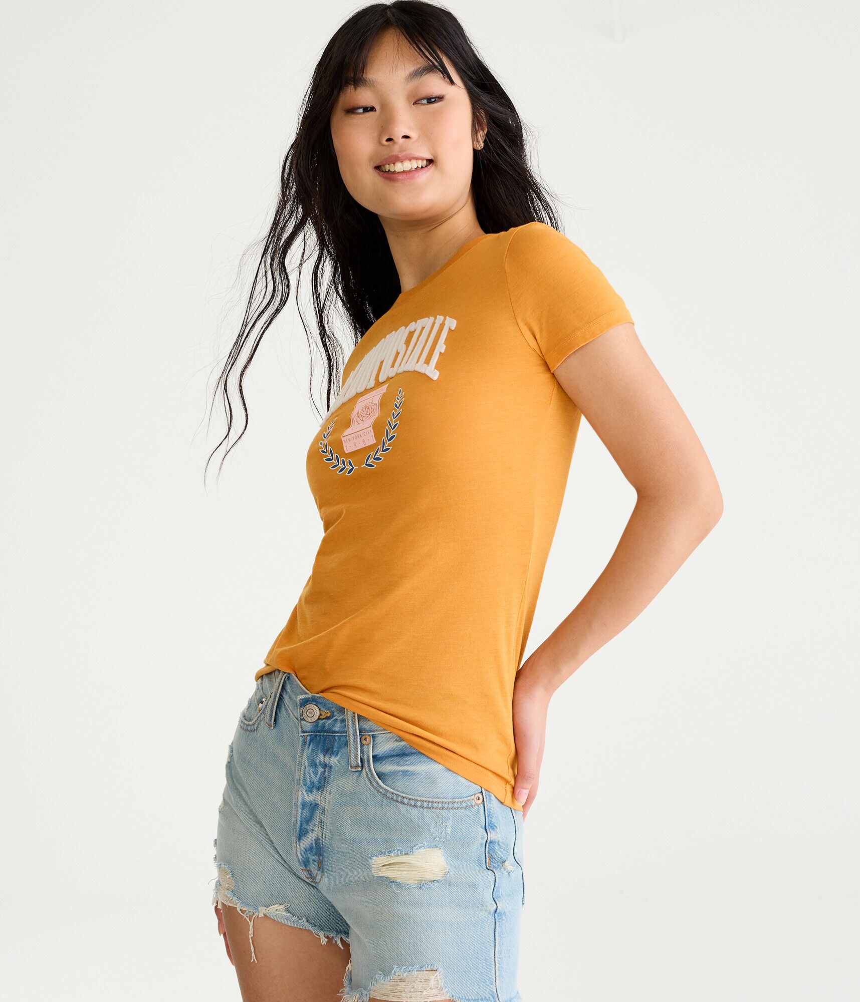Aeropostale Crest Appliqu&eacute; Graphic Tee