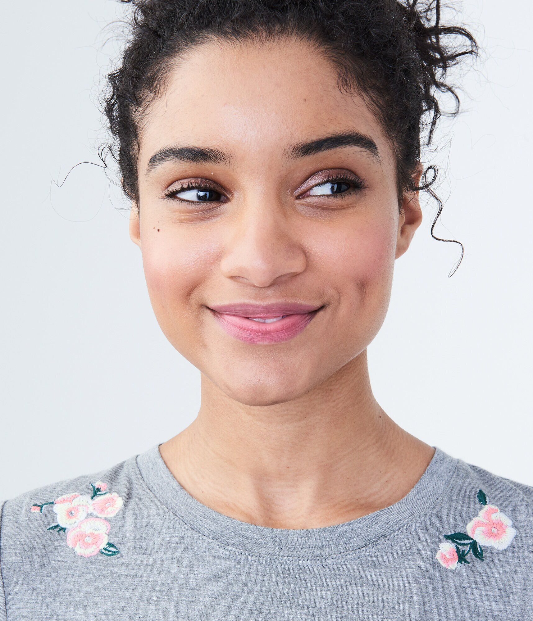 Seriously Soft Floral Embroidered Girl Tee