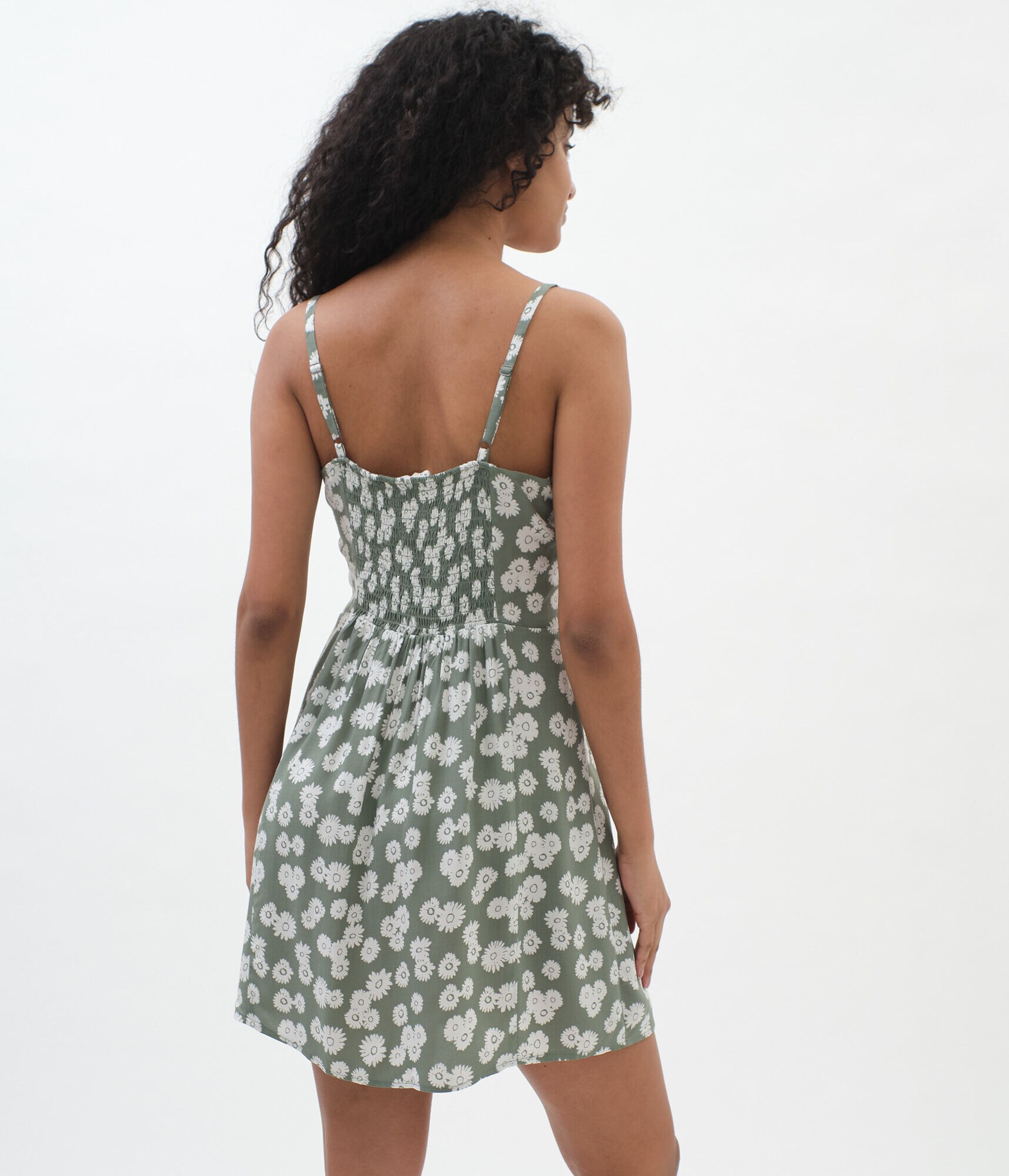 Floral Tie-Neck Empire Dress***