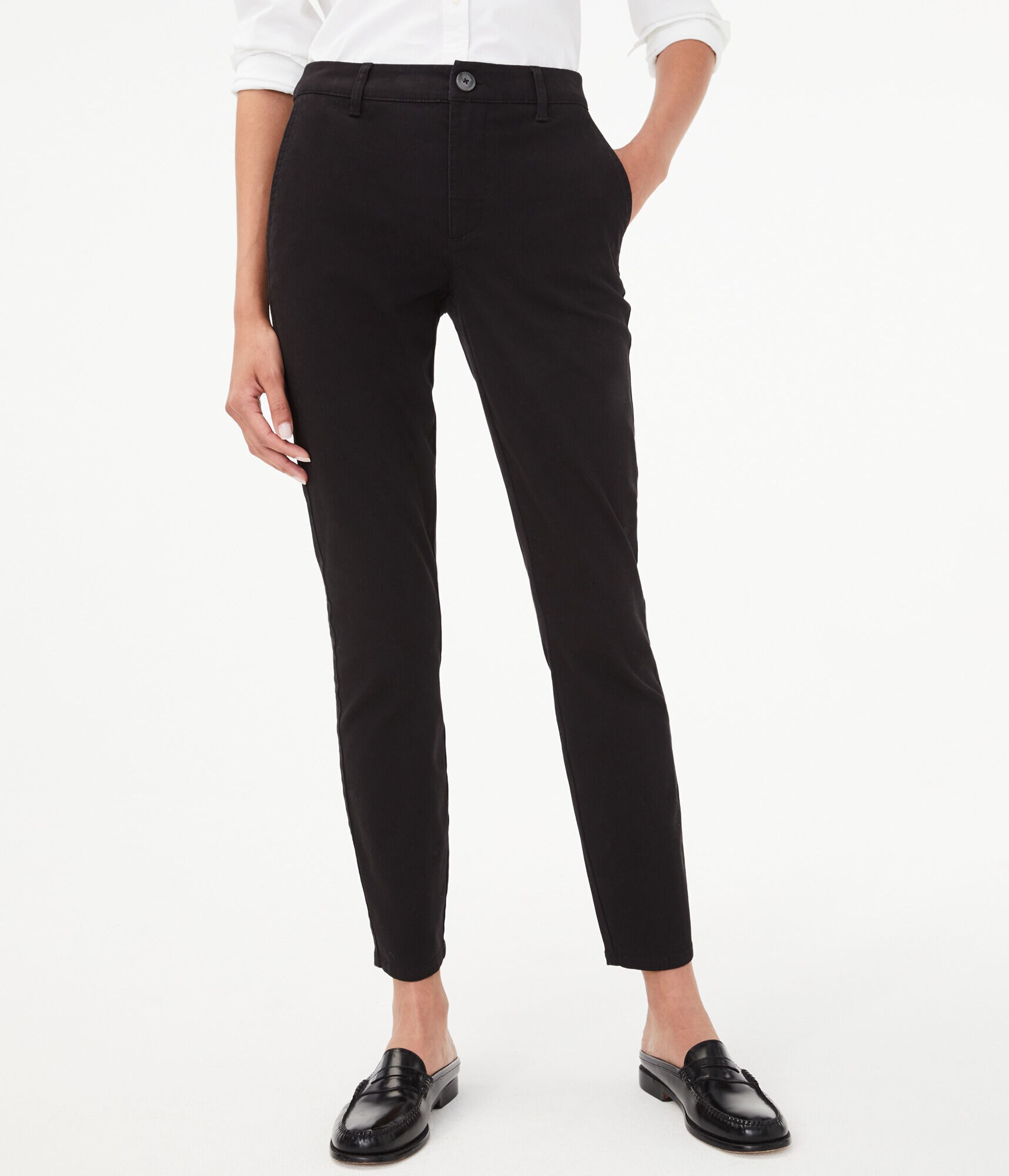 Slim High-Rise Pants