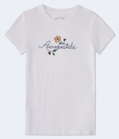 Aeropostale Floral Logo Graphic Tee Aeropostale Floral Logo Graphic Tee
