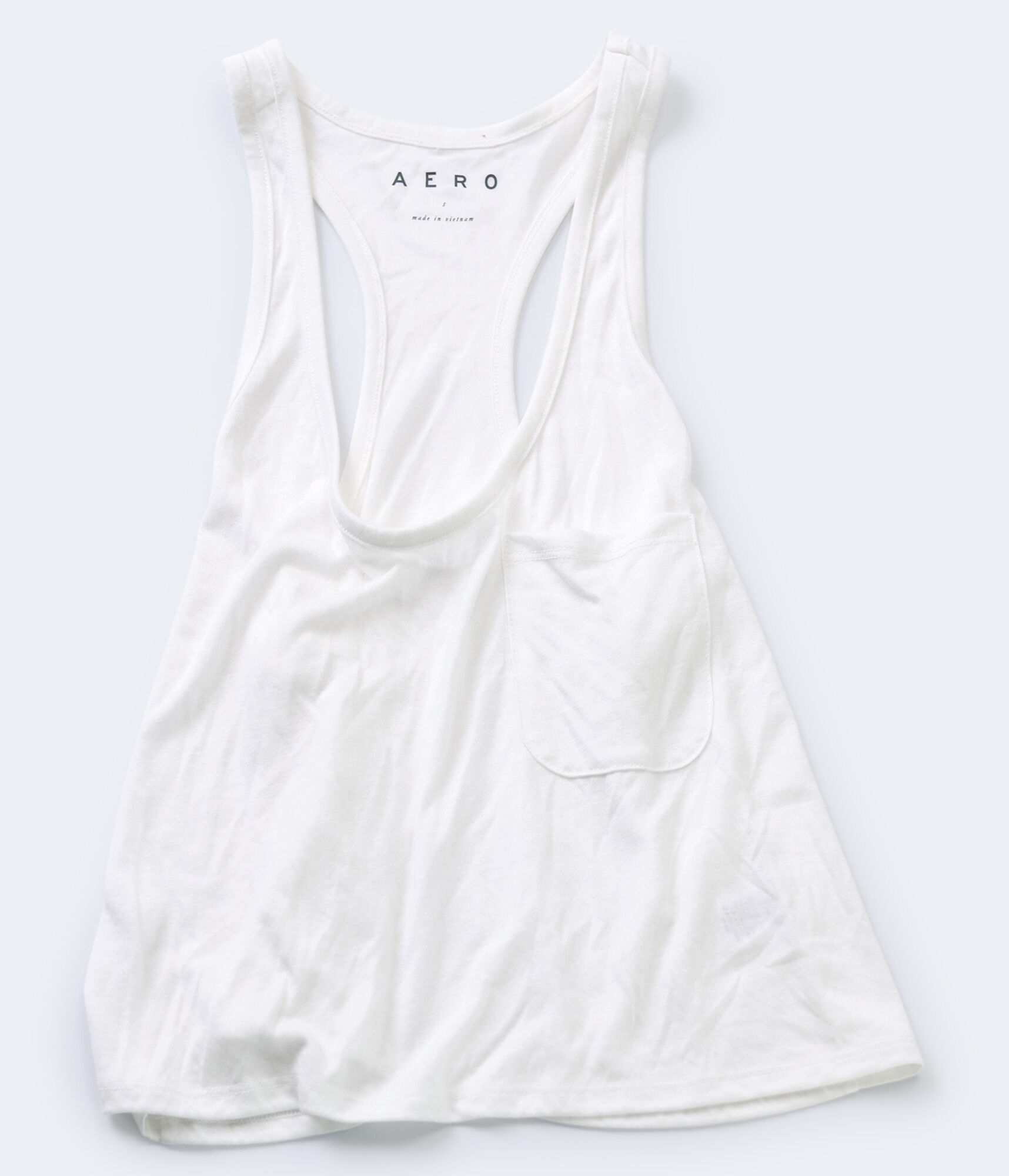 Pocket Cropped Racerback Tank***