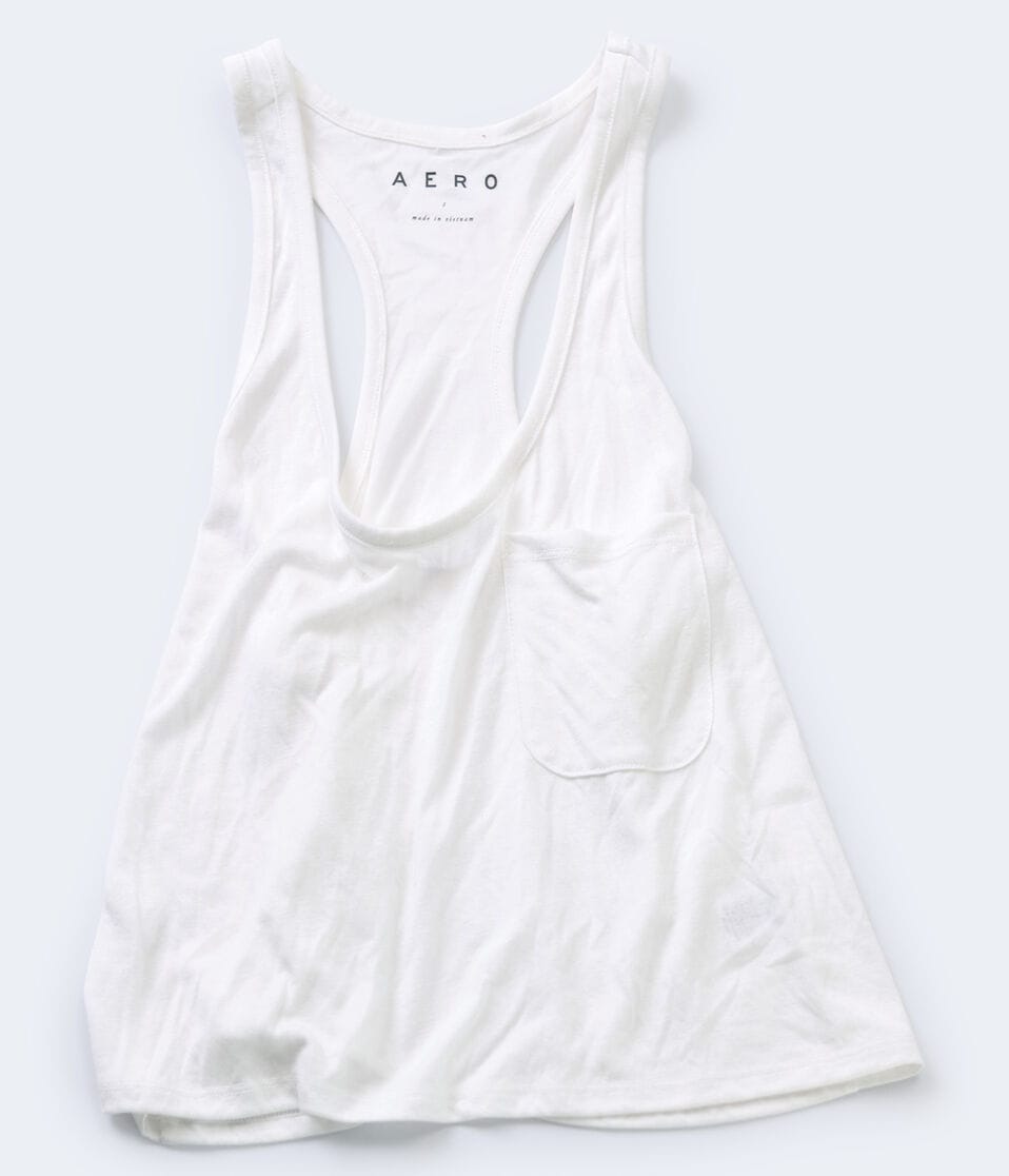 Pocket Cropped Racerback Tank***