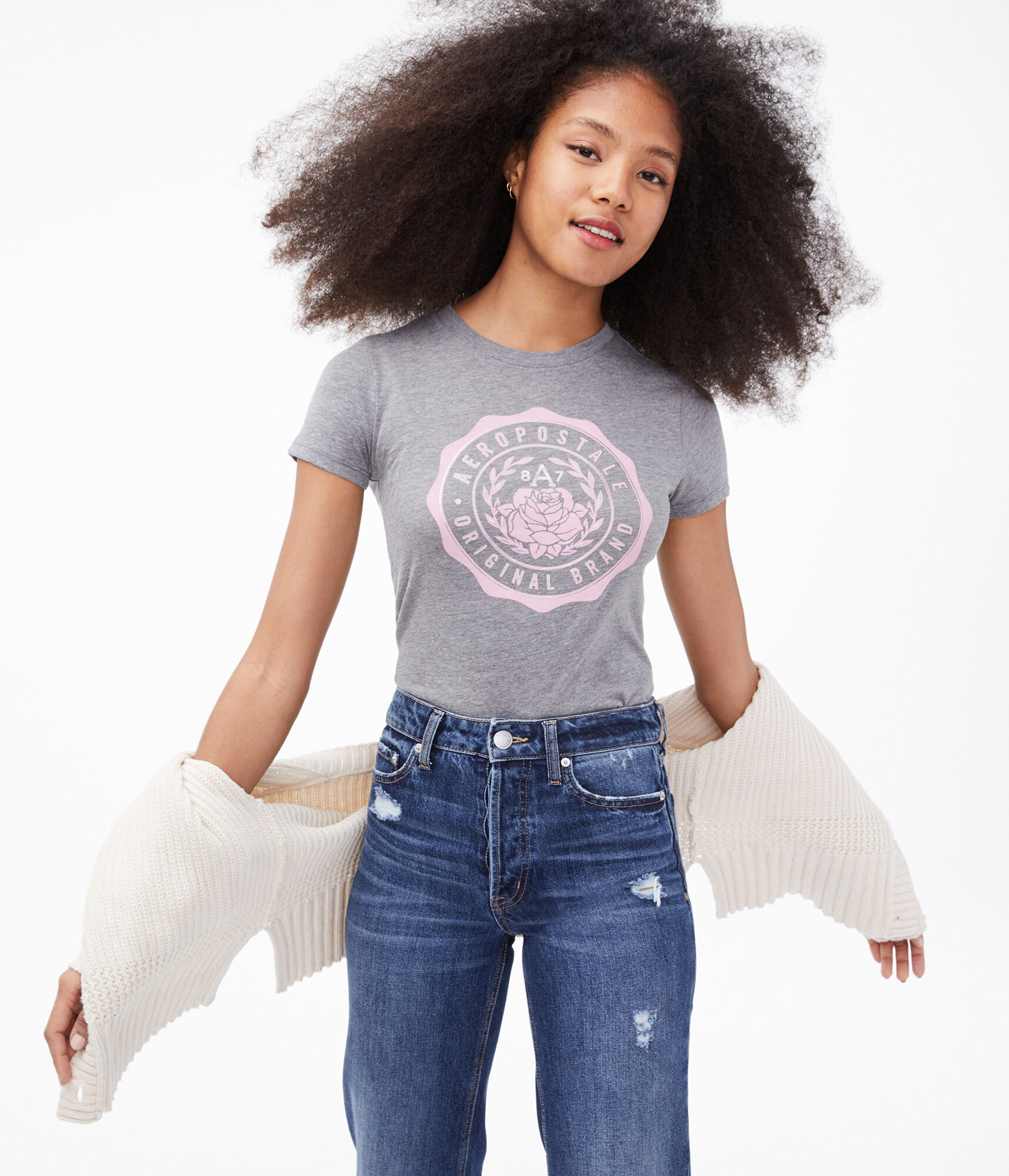 Rose Logo Crest Graphic Tee