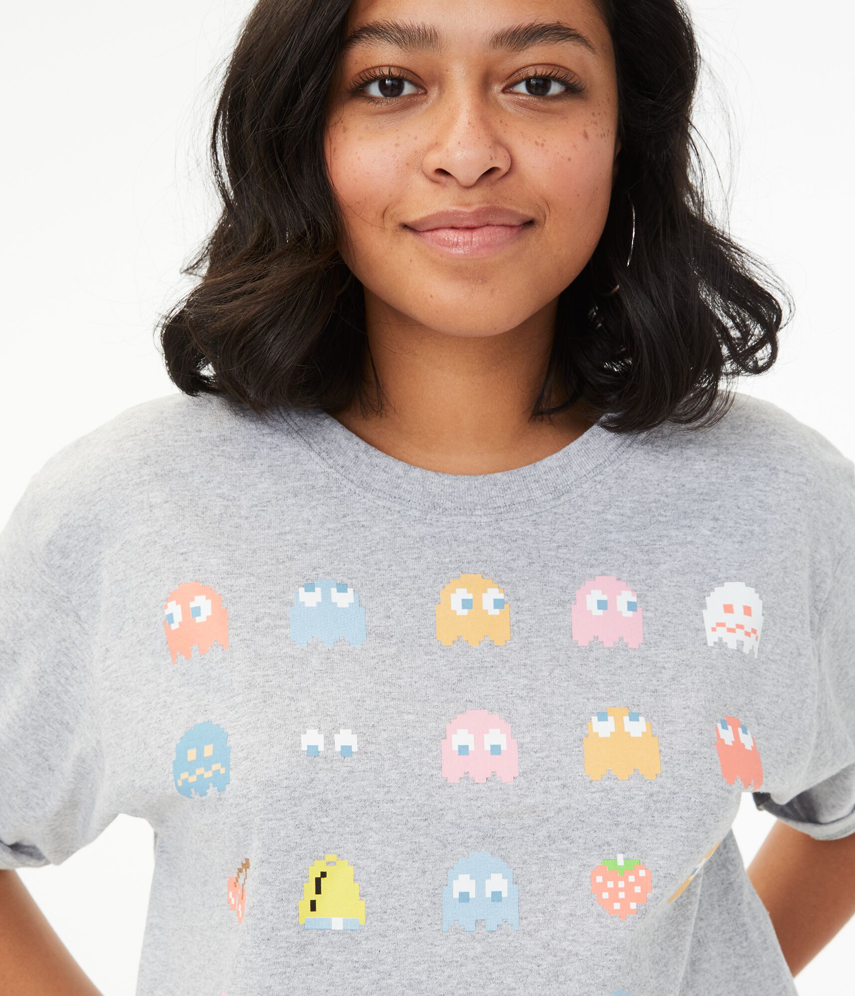 Pac-Man Cropped Graphic Tee