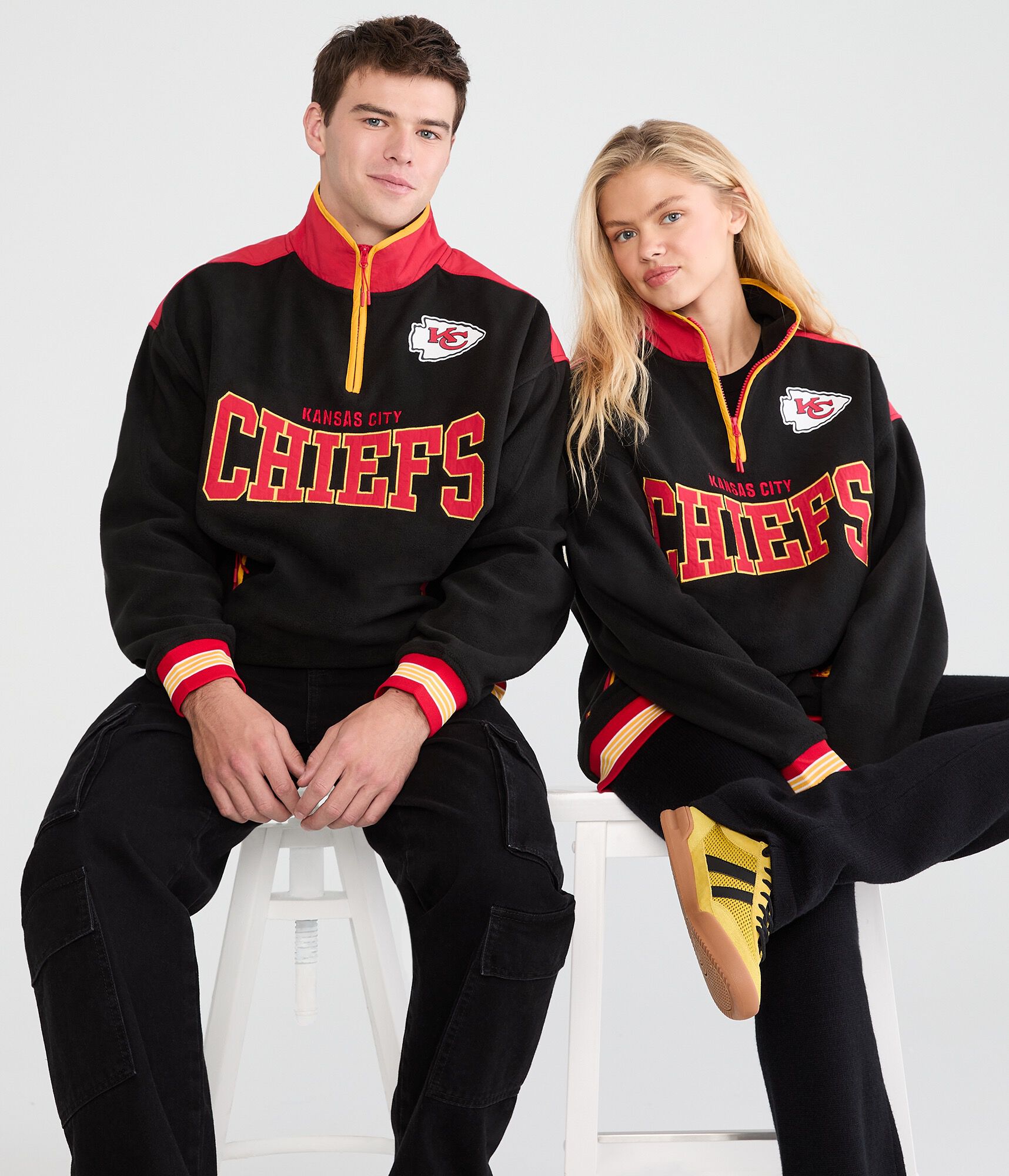 Kansas City Chiefs Quarter-Zip Polyfleece Pullover