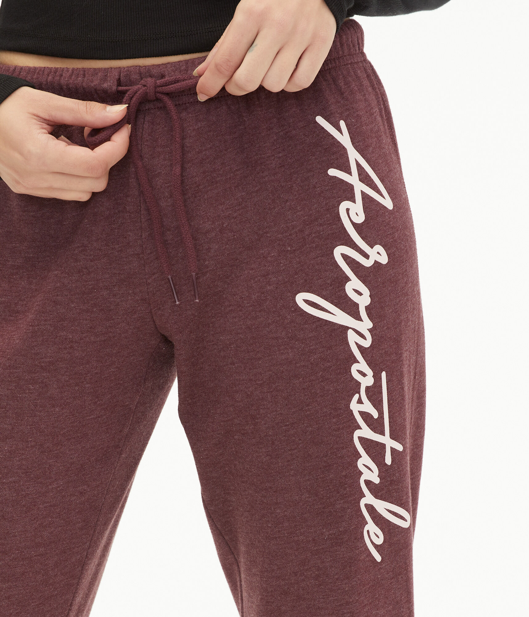 Aeropostale Script Logo Cinched Sweatpants