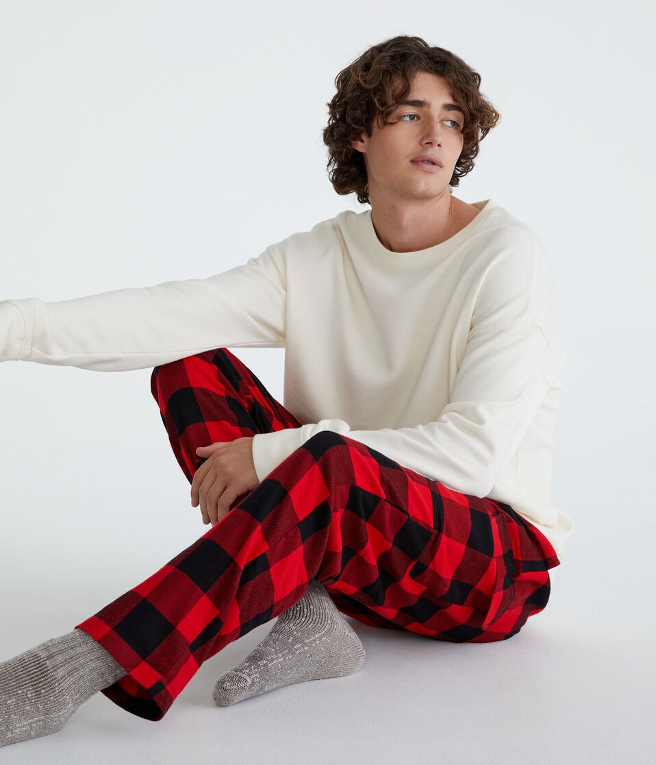 Buffalo Plaid Flannel Cargo Sleep Pants