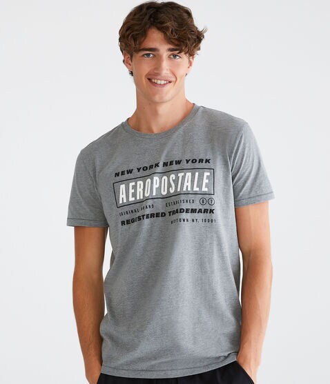 Aeropostale New York Box Logo Graphic Tee Aeropostale New York Box Logo Graphic Tee