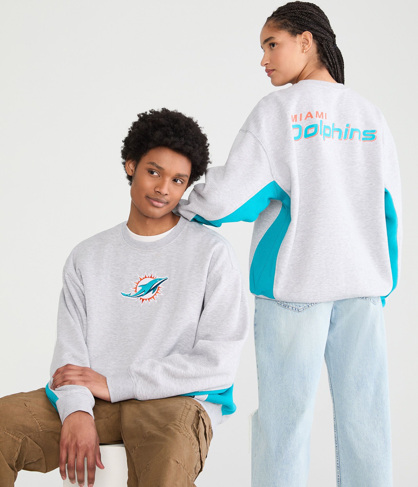 Miami Dolphins Logo Crew Sweatshirt