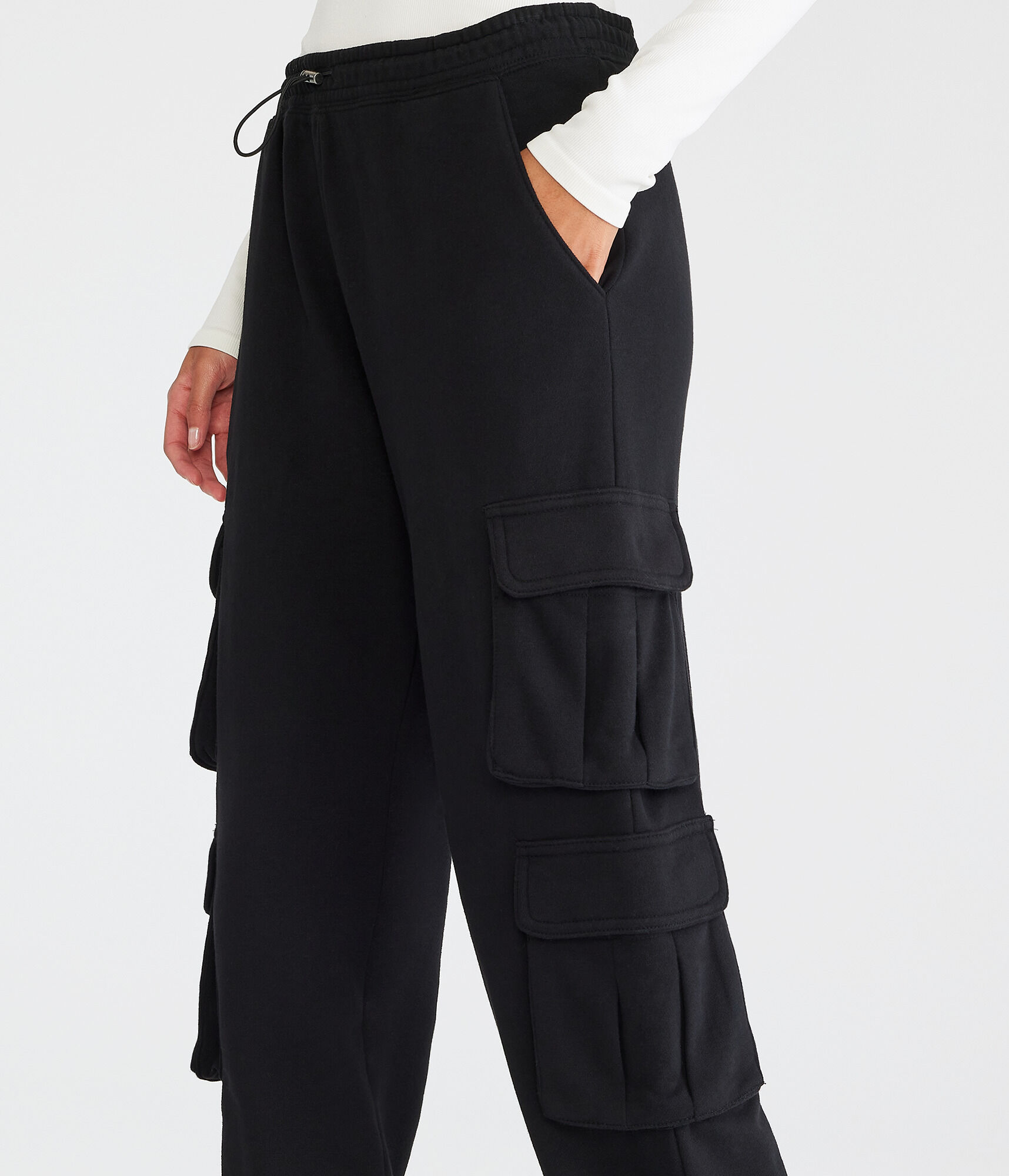 High-Rise Bungee Cargo Sweatpants