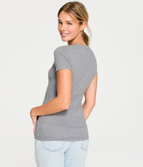 Aeropostale 1987 Crest Appliqué Graphic Tee Aeropostale 1987 Crest Appliqué Graphic Tee