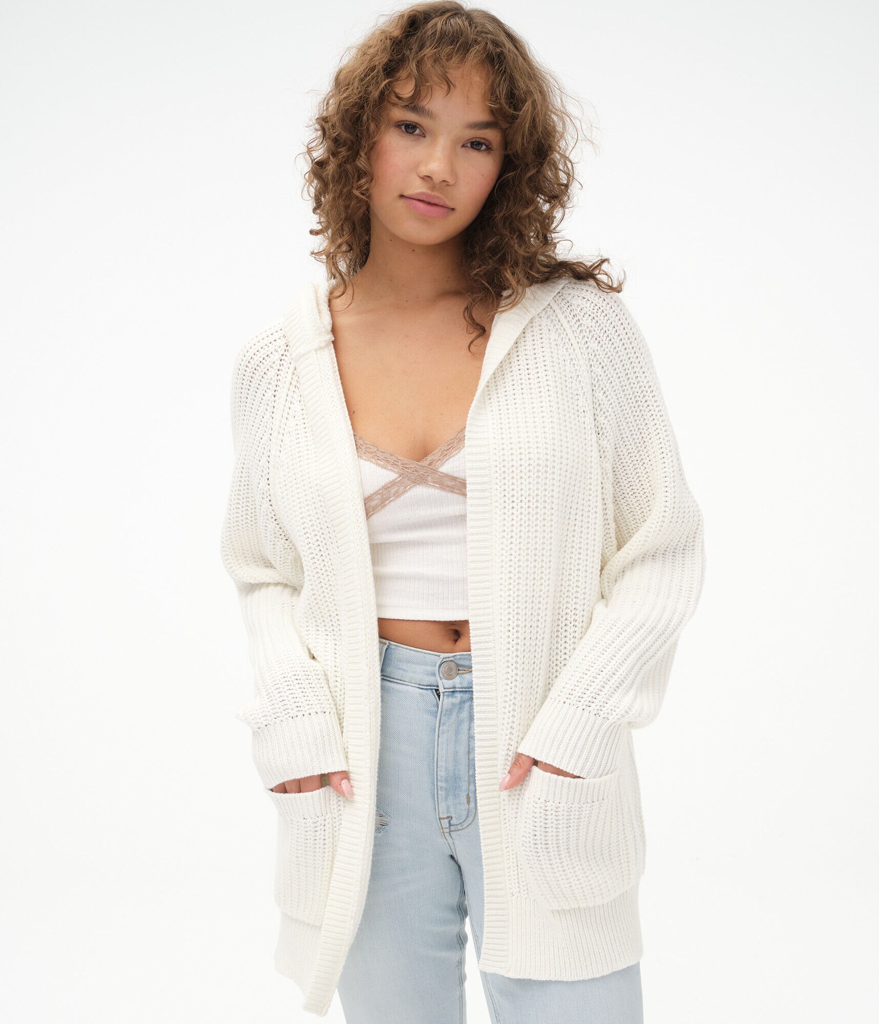 Oversized Hooded Cardigan