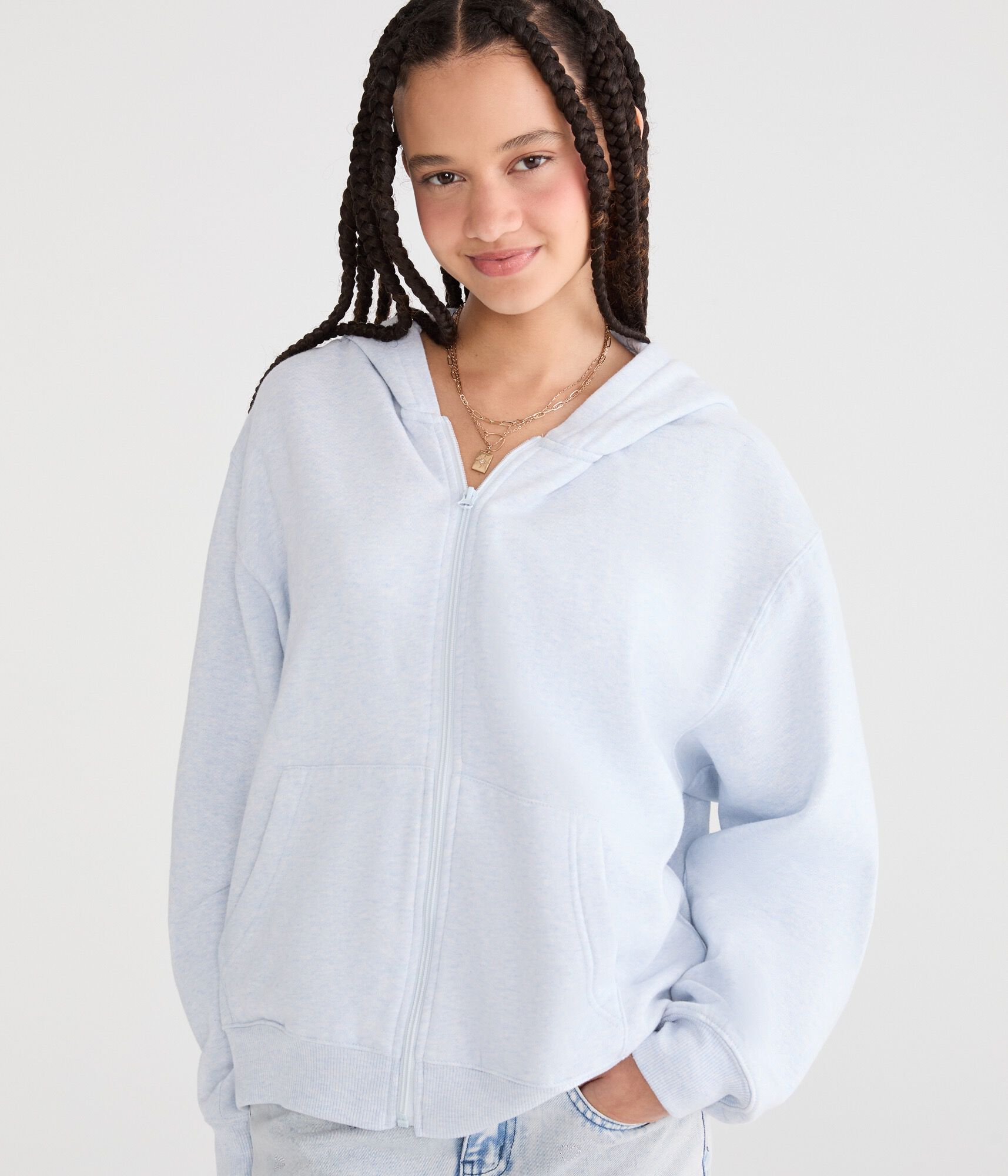 Cloud Soft Oversized Full-Zip Hoodie