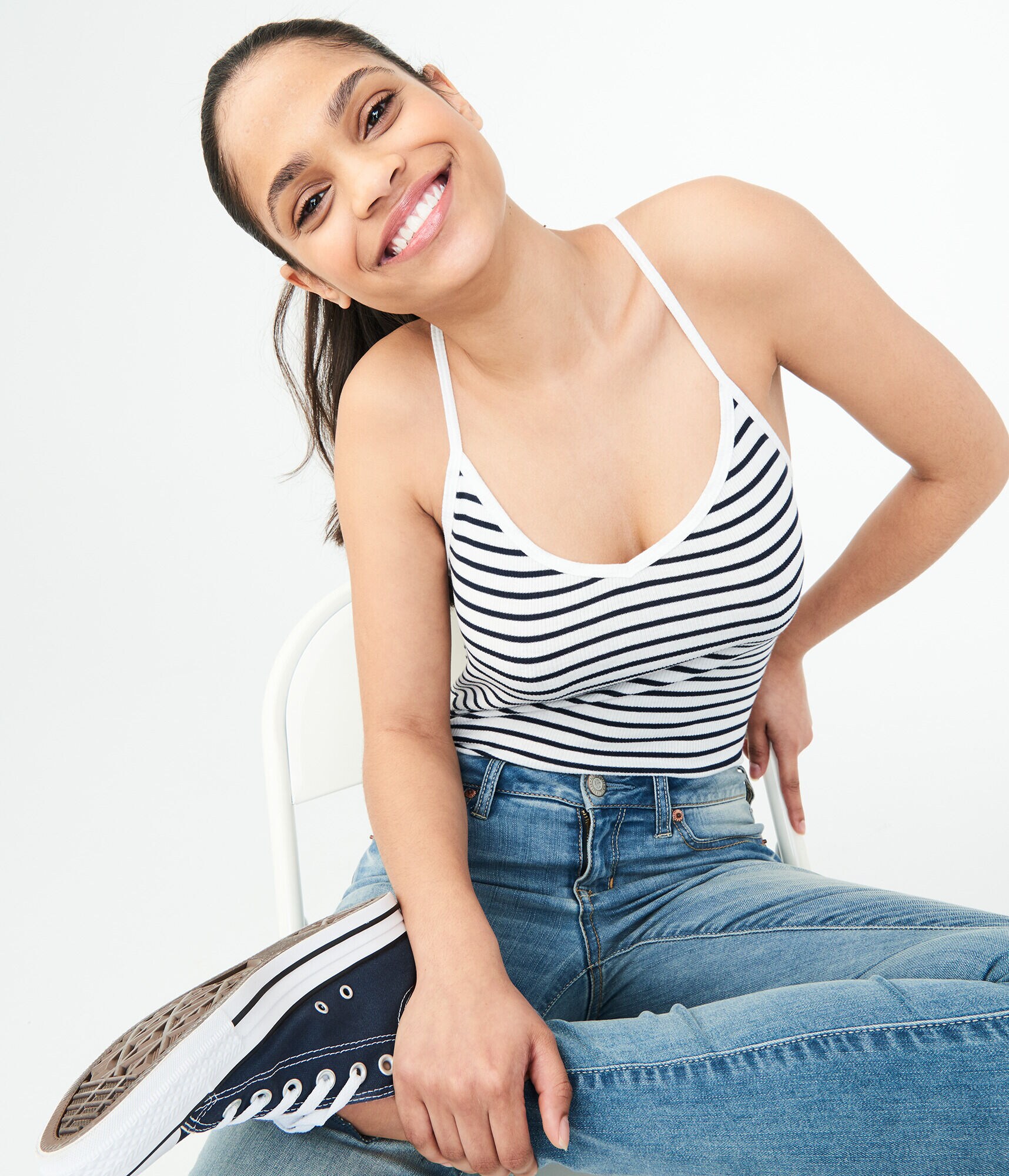 Striped Ring-Back Cami