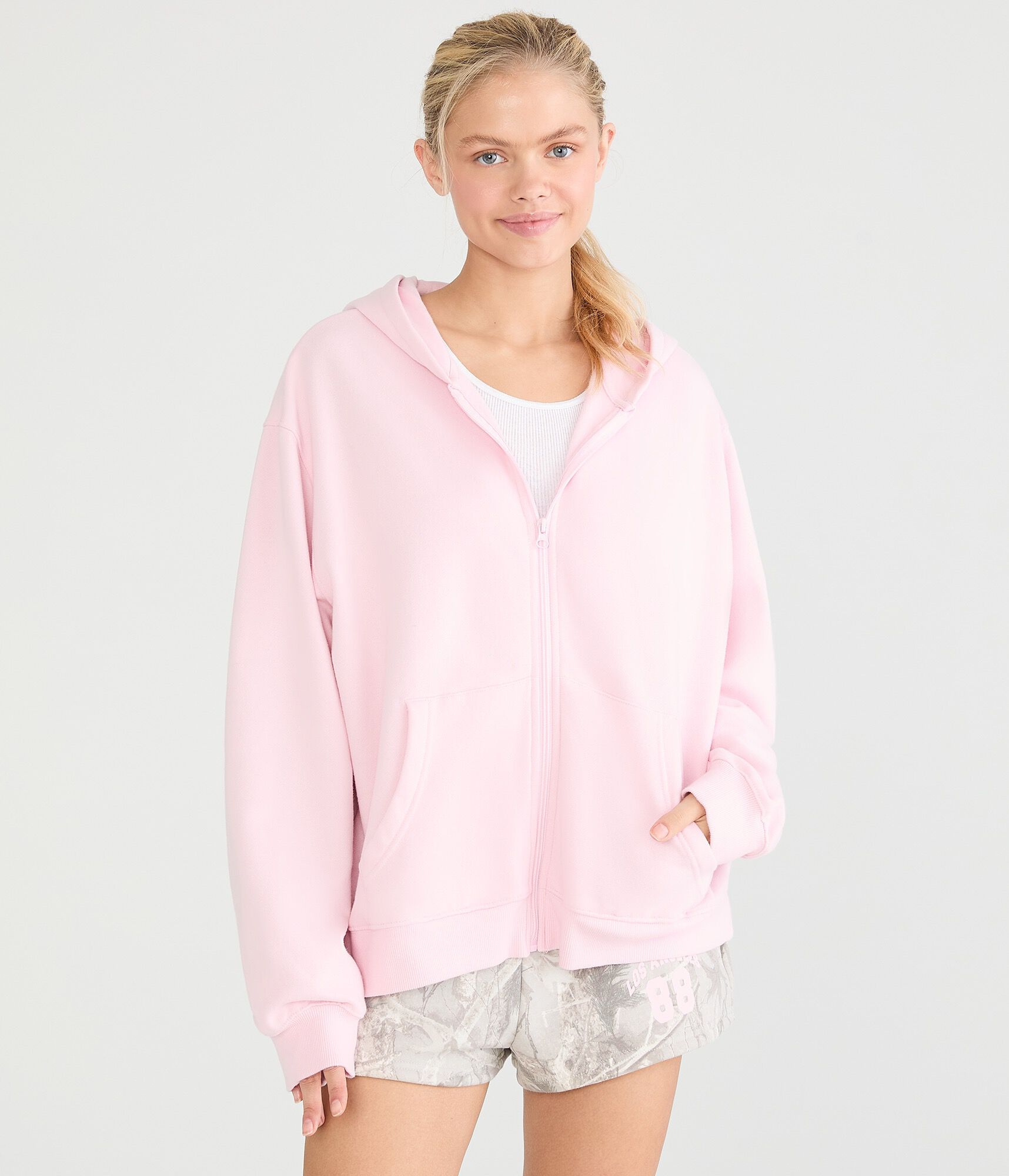 Cloud Soft Oversized Full-Zip Hoodie