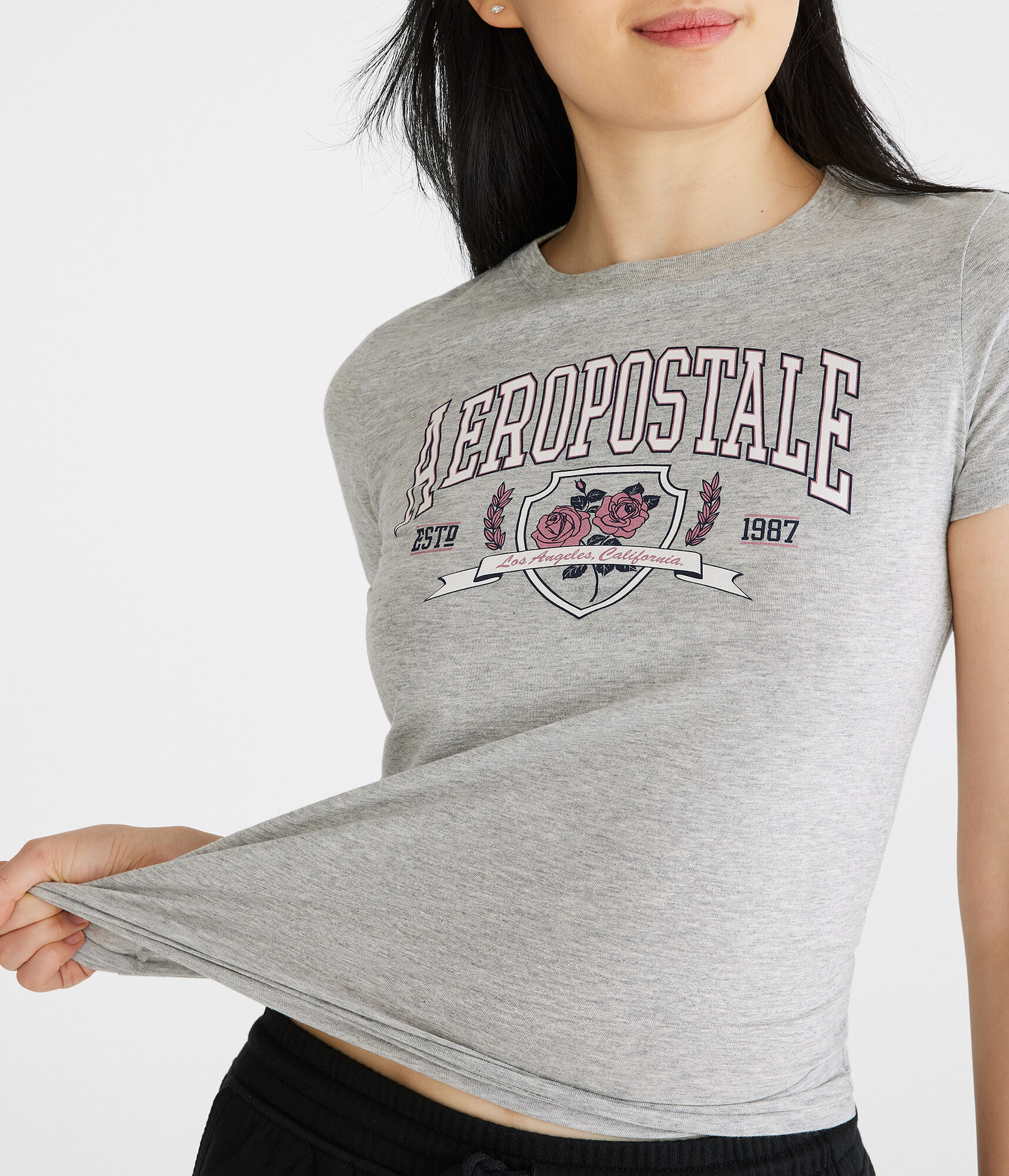 Aeropostale Rose Crest Graphic Tee